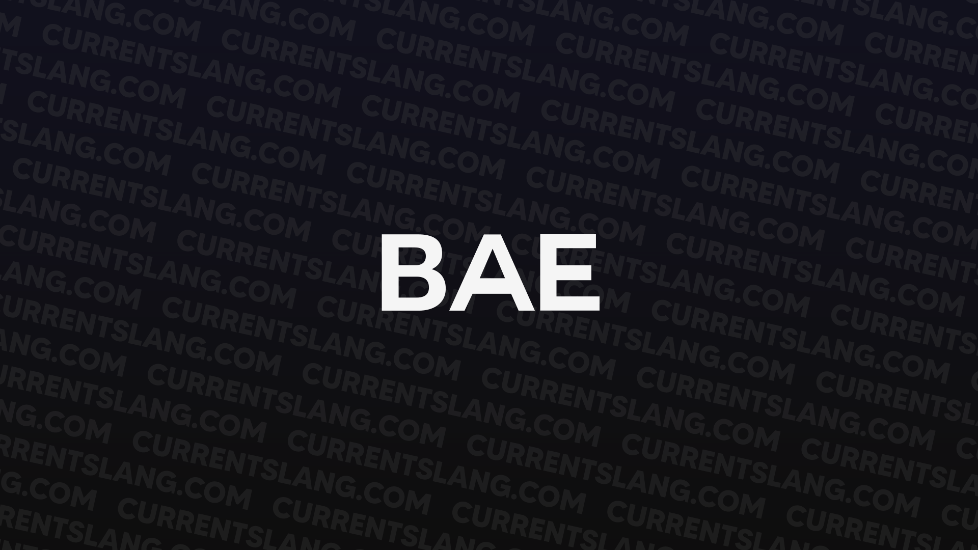 title image for BAE