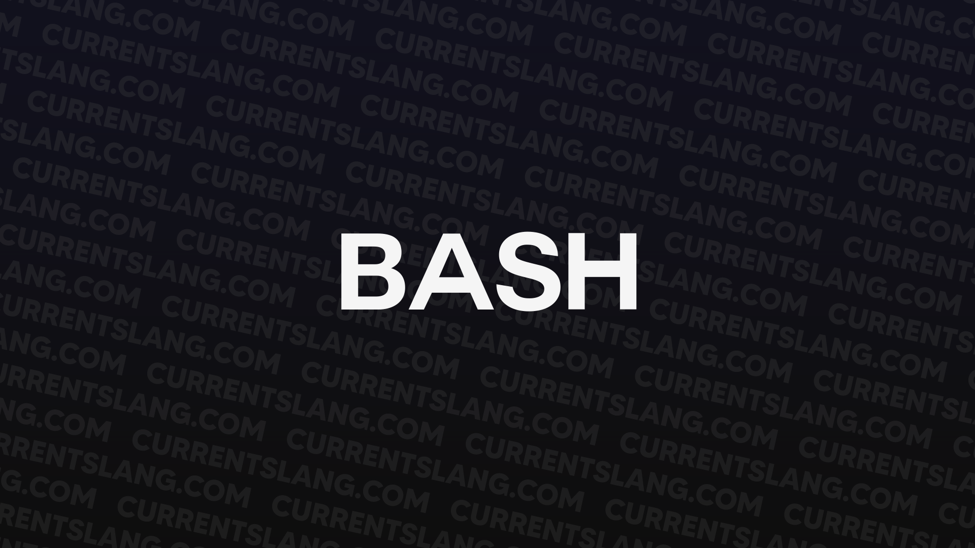 title image for Bash