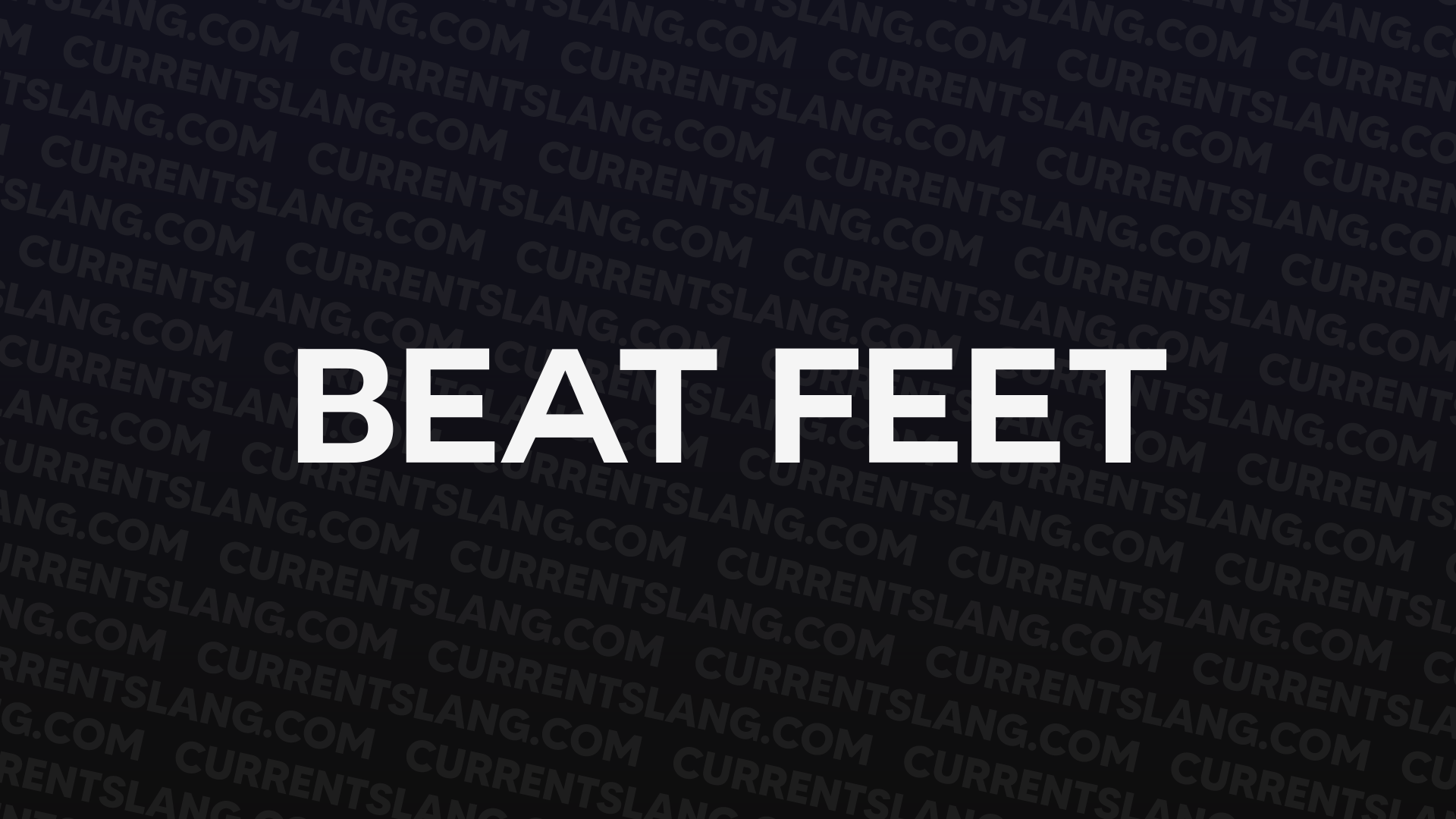 title image for Beat feet