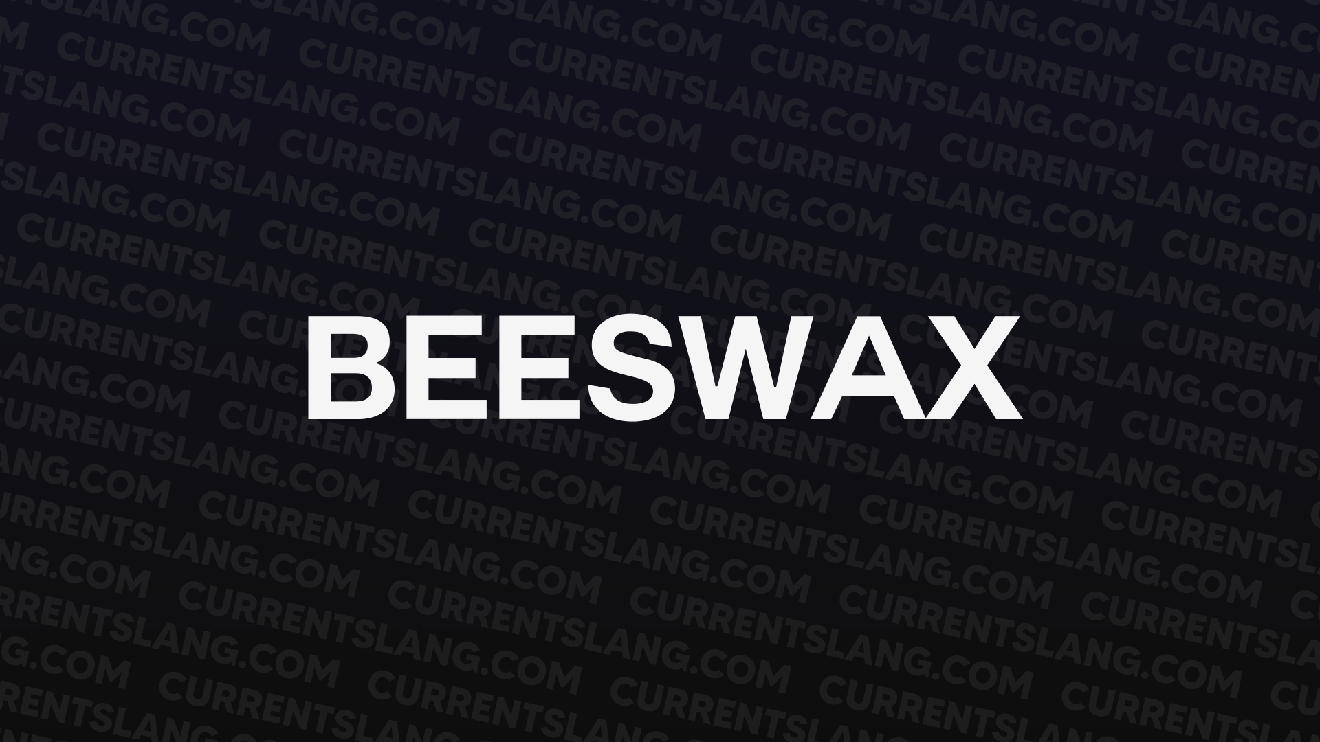title image for beeswax