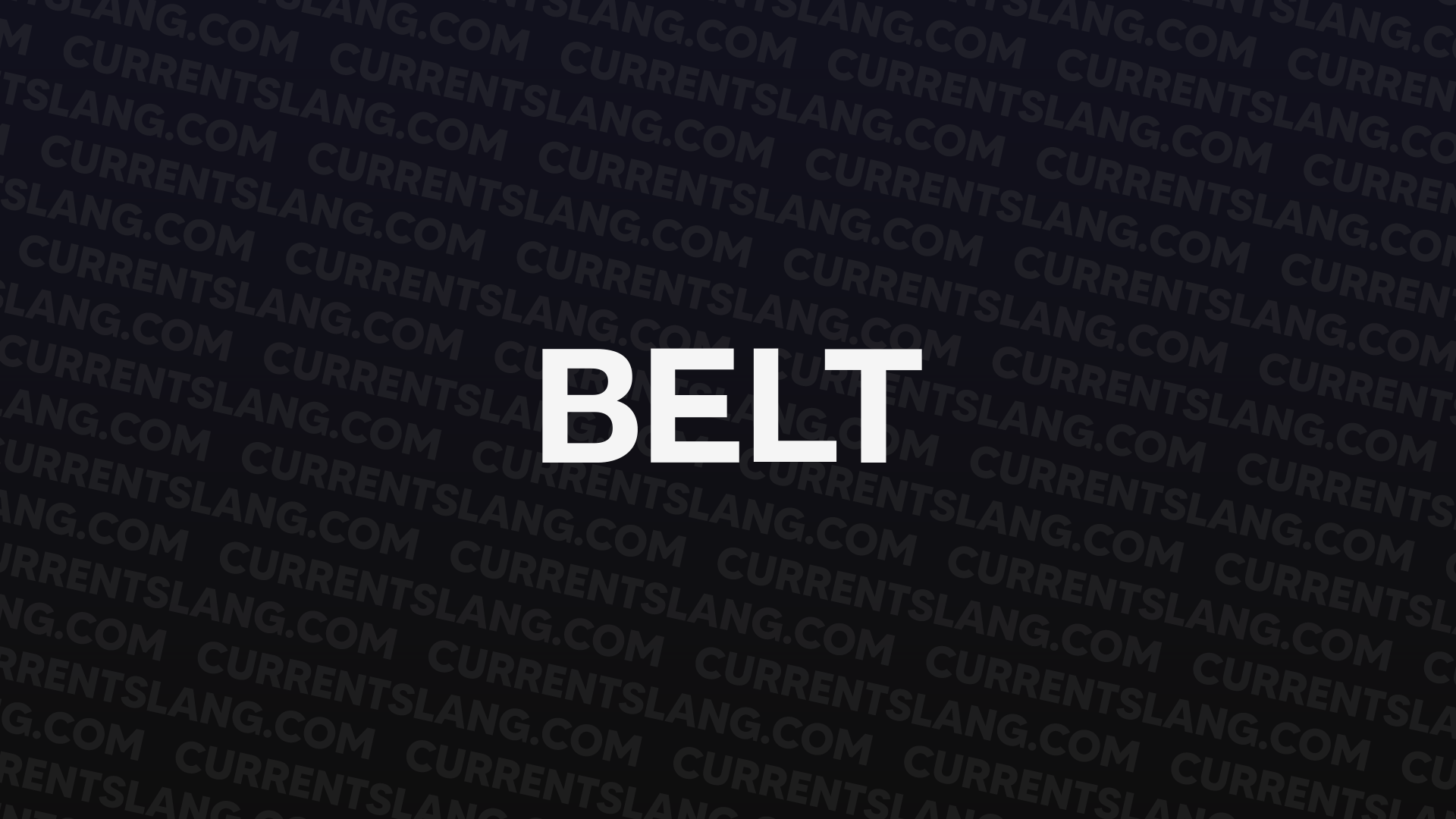 title image for belt
