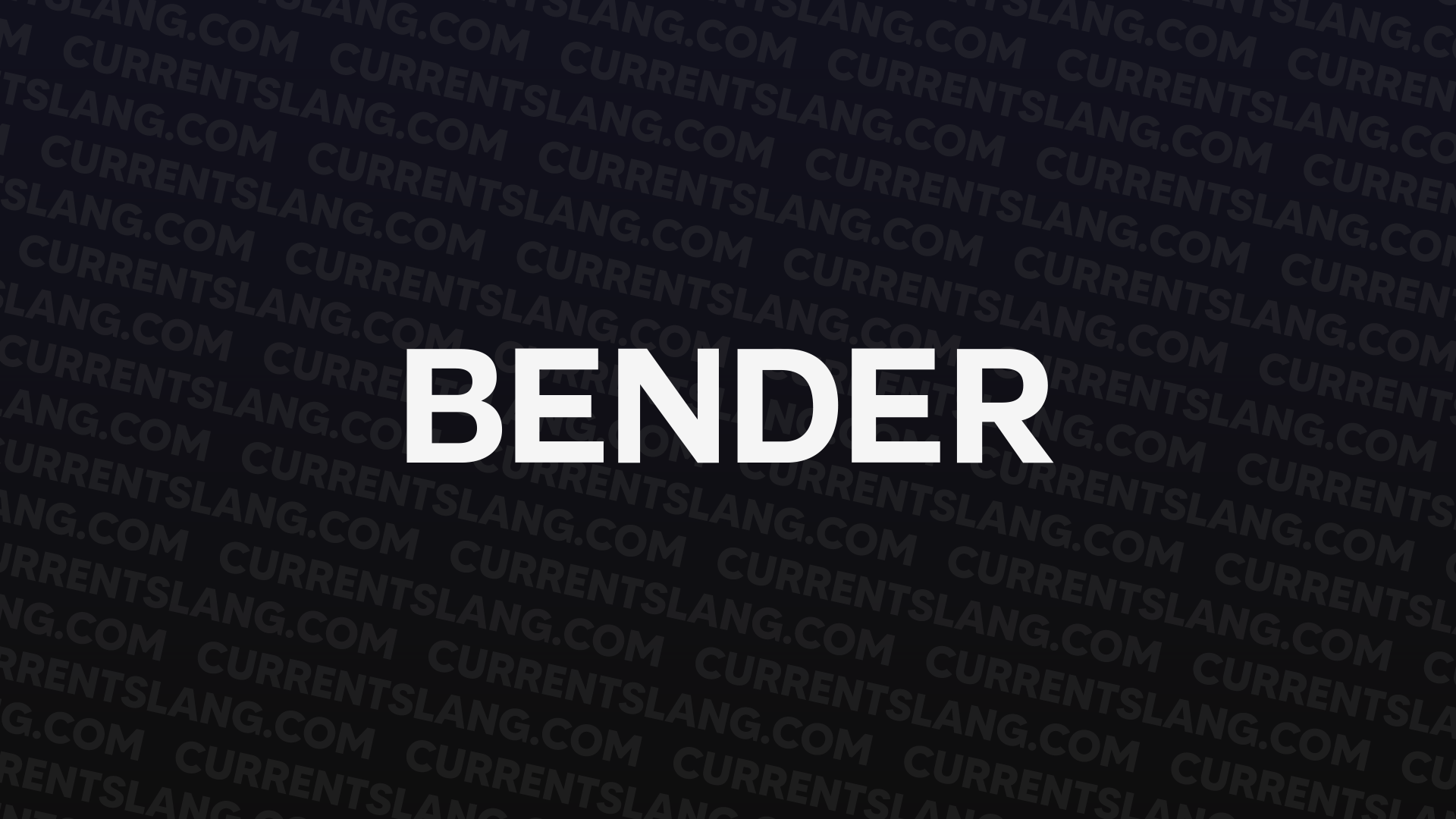 title image for bender