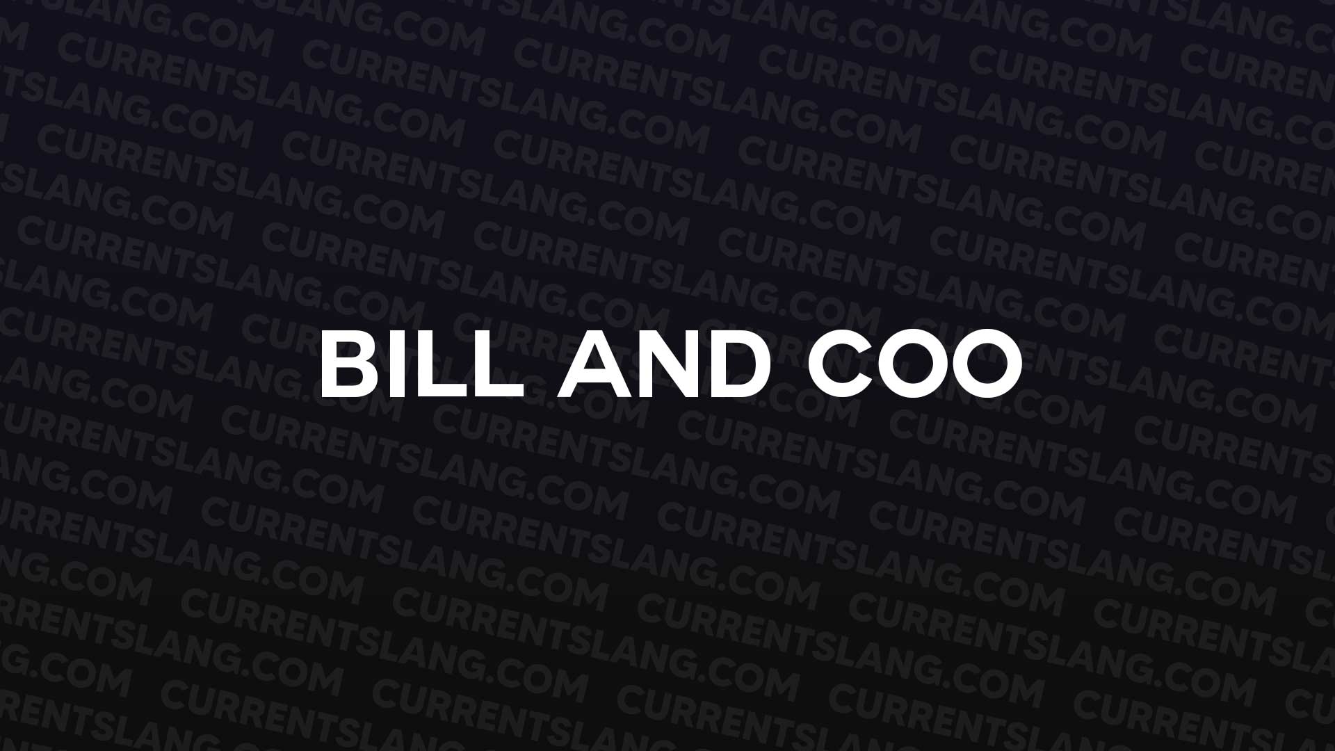 title image for bill and coo