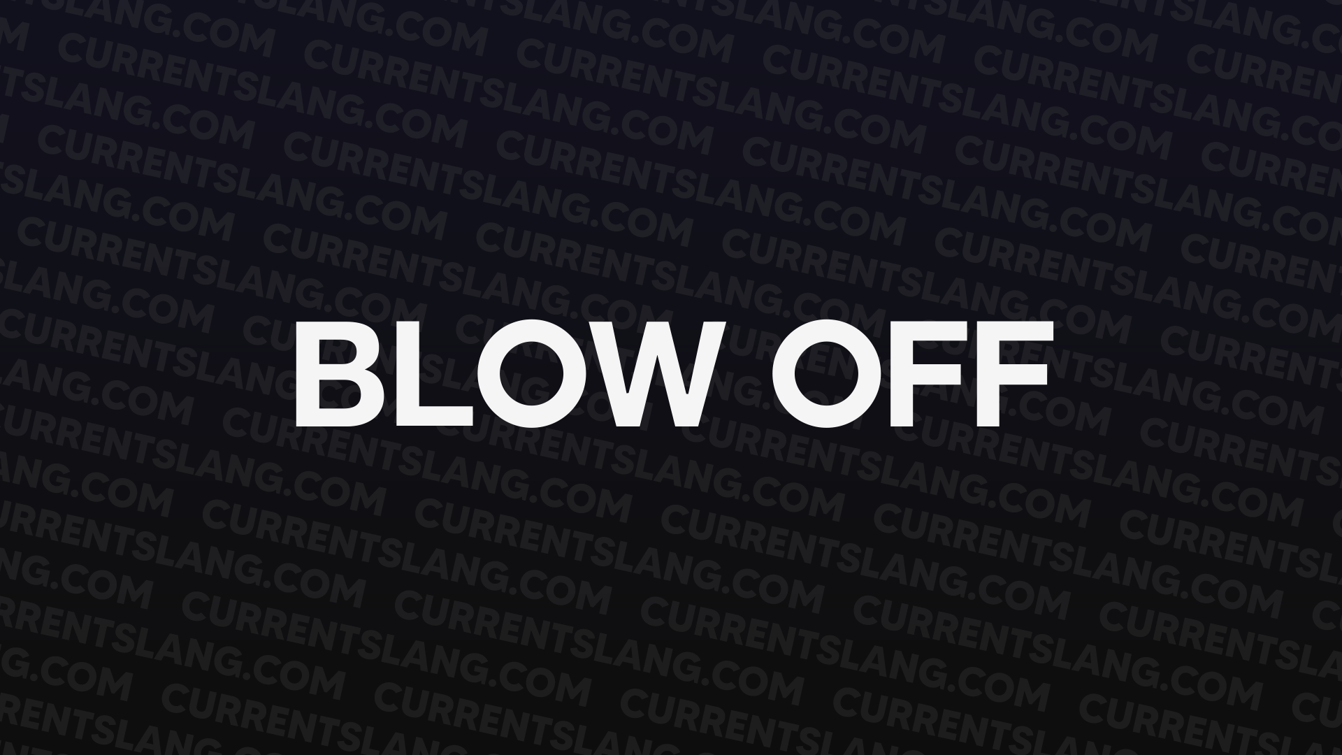 title image for Blow off