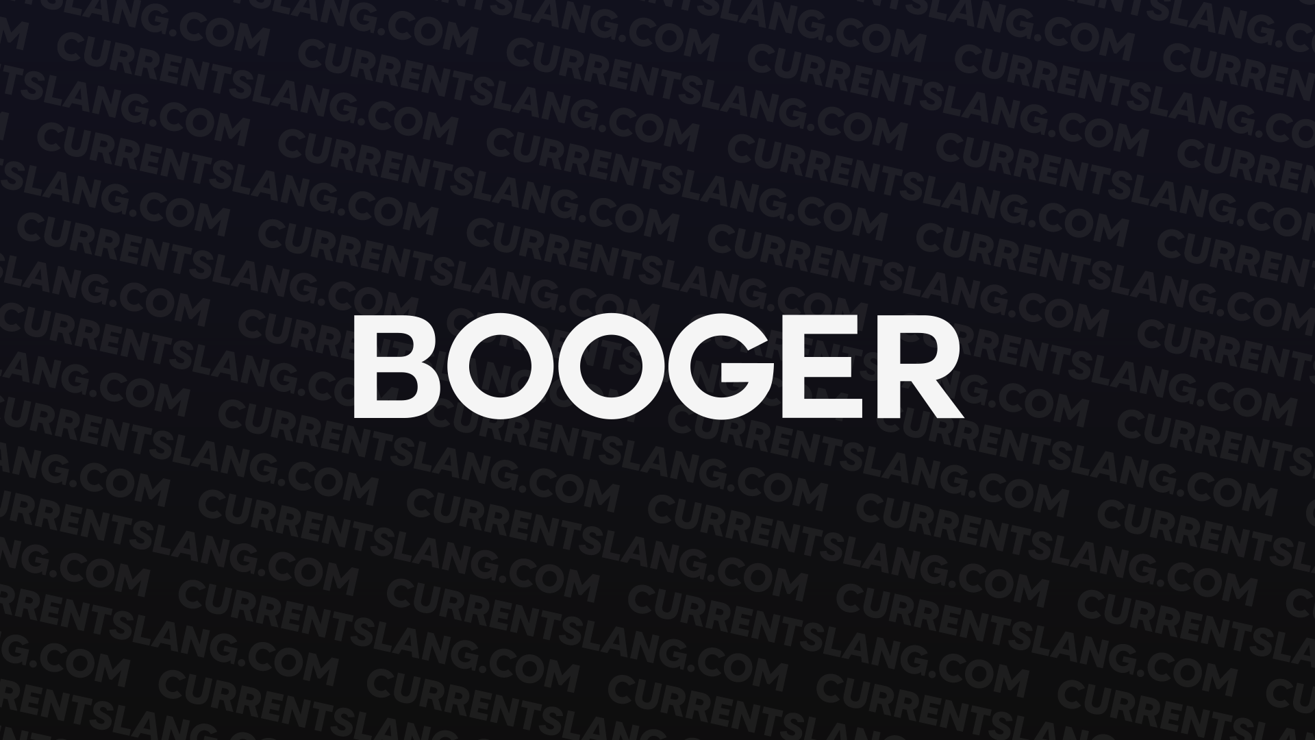 title image for booger