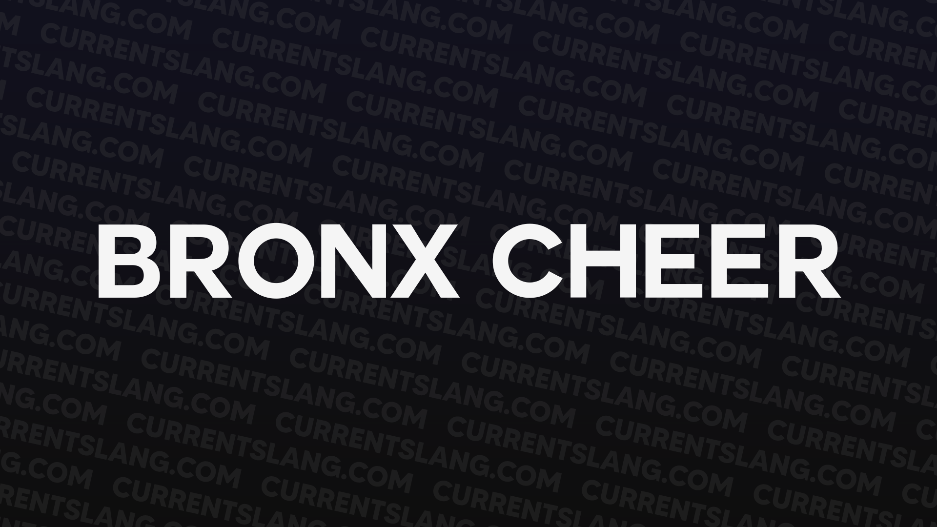 title image for Bronx cheer
