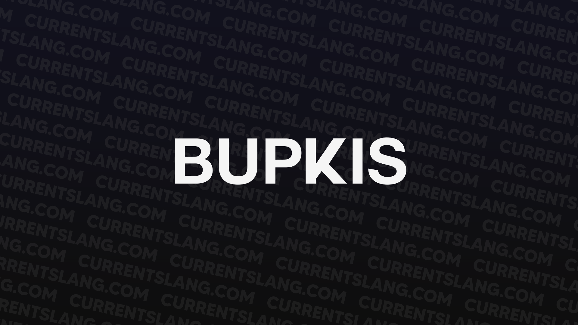 title image for bupkis