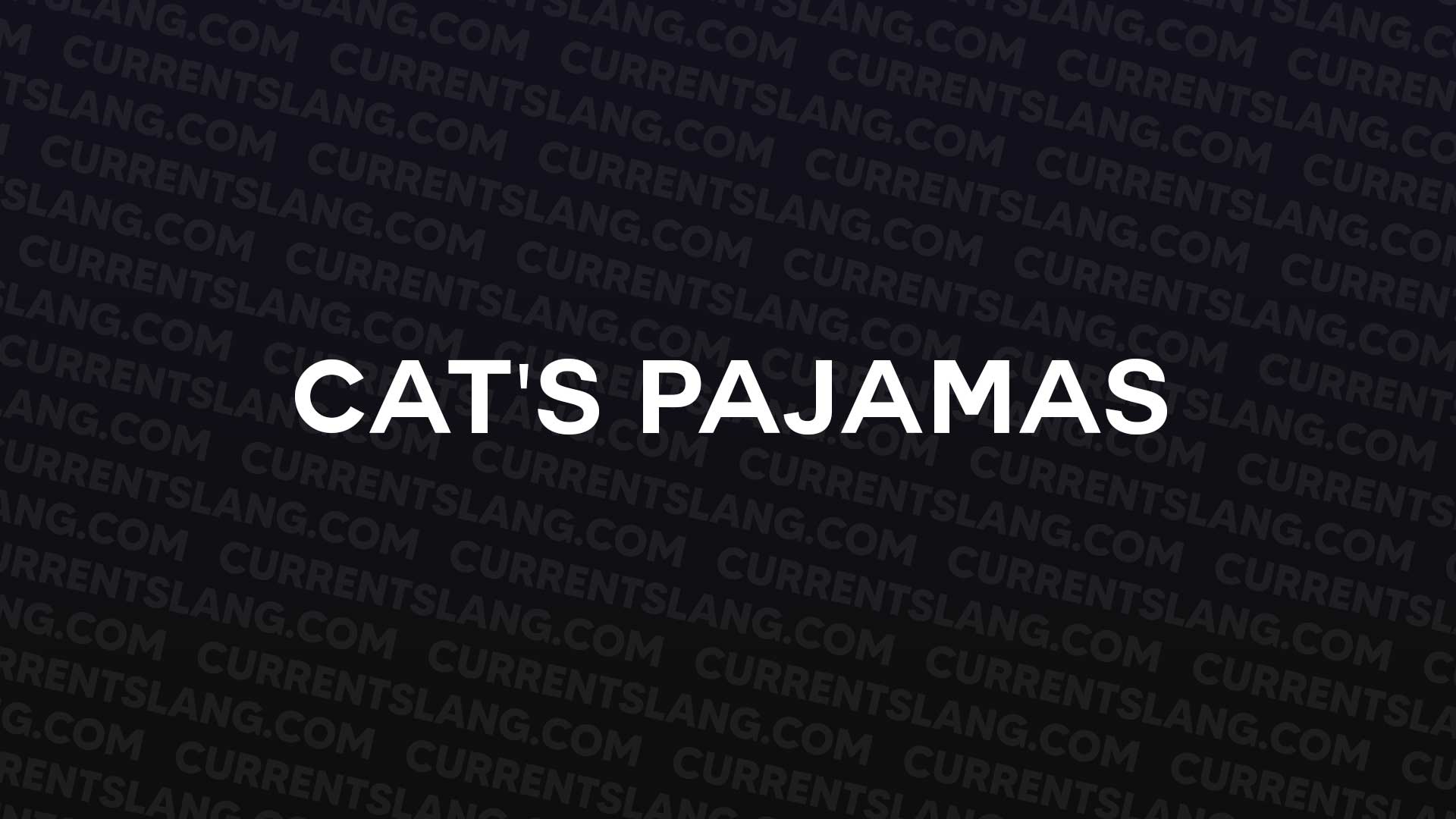 title image for cat's pajamas