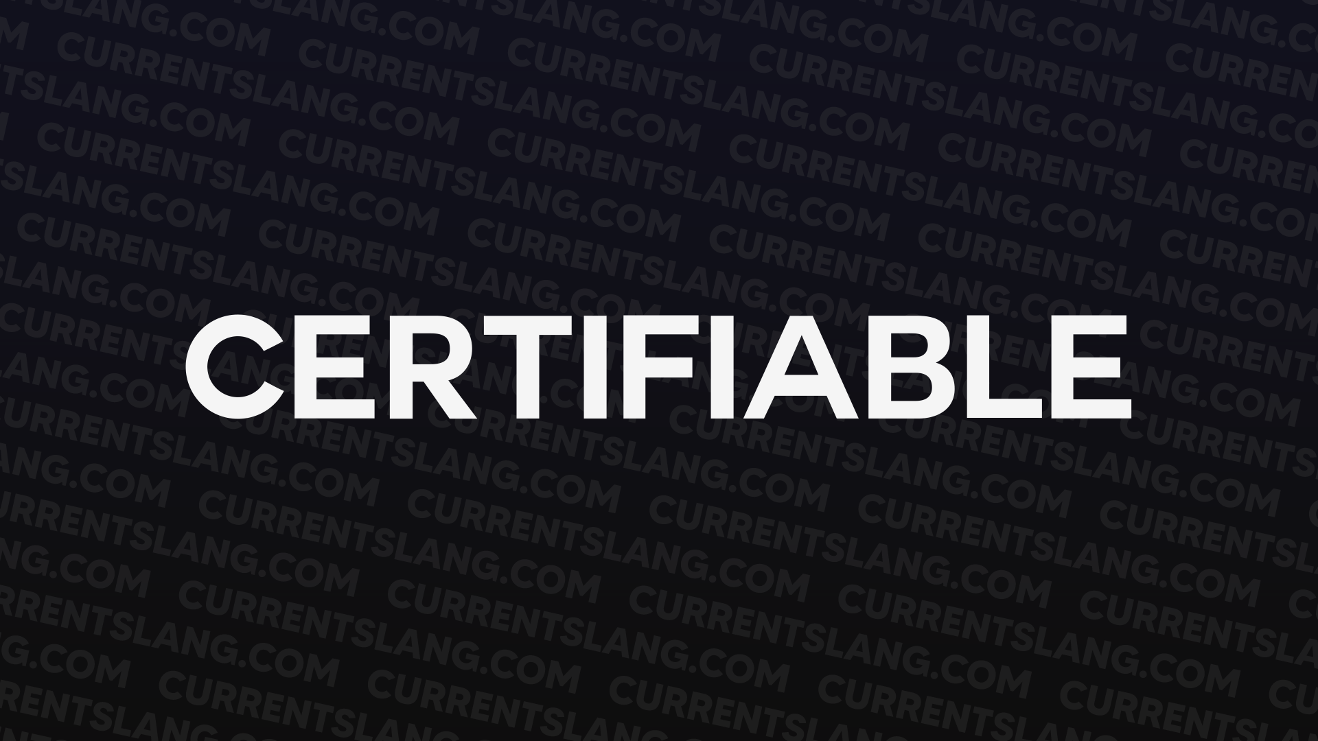 title image for certifiable