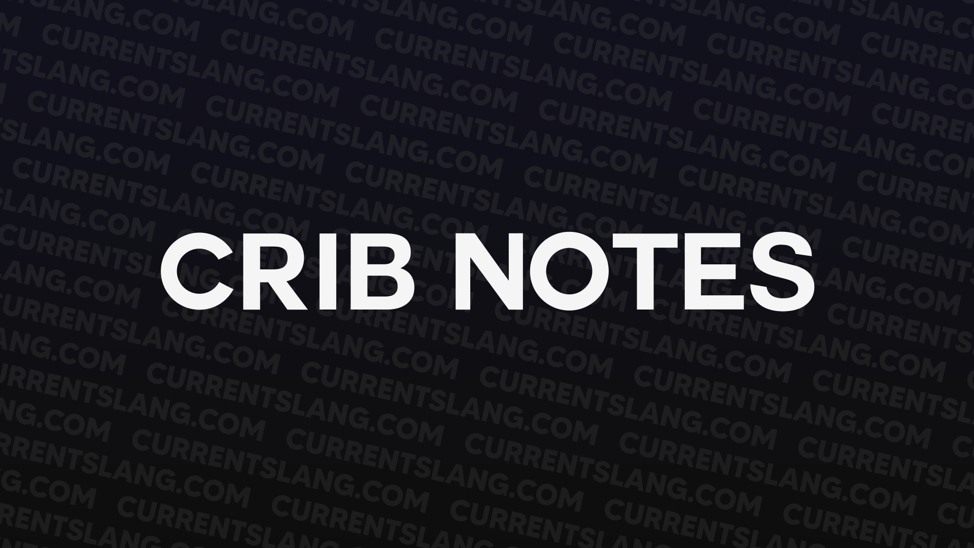 title image for crib notes
