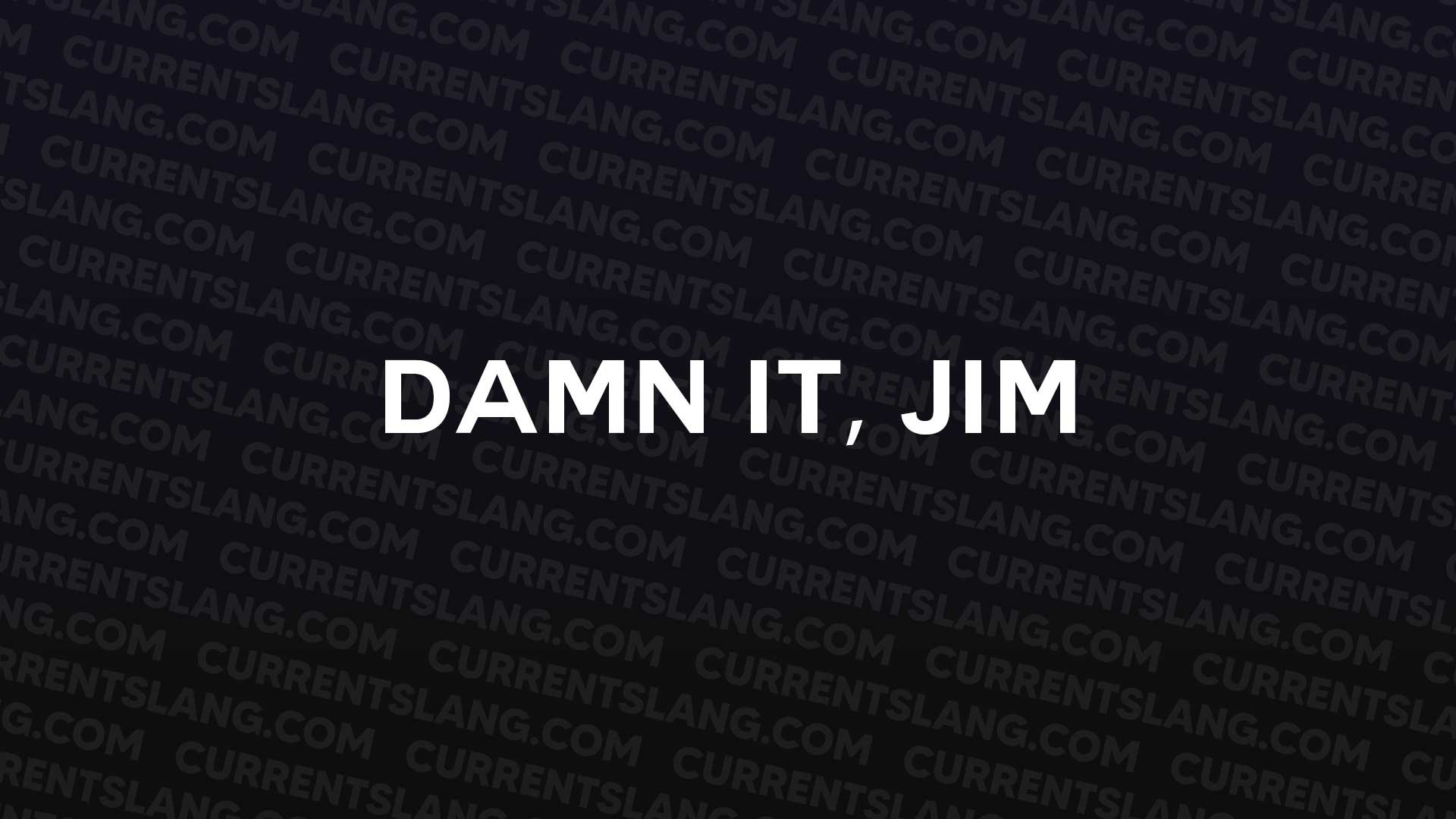 title image for Damn It, Jim