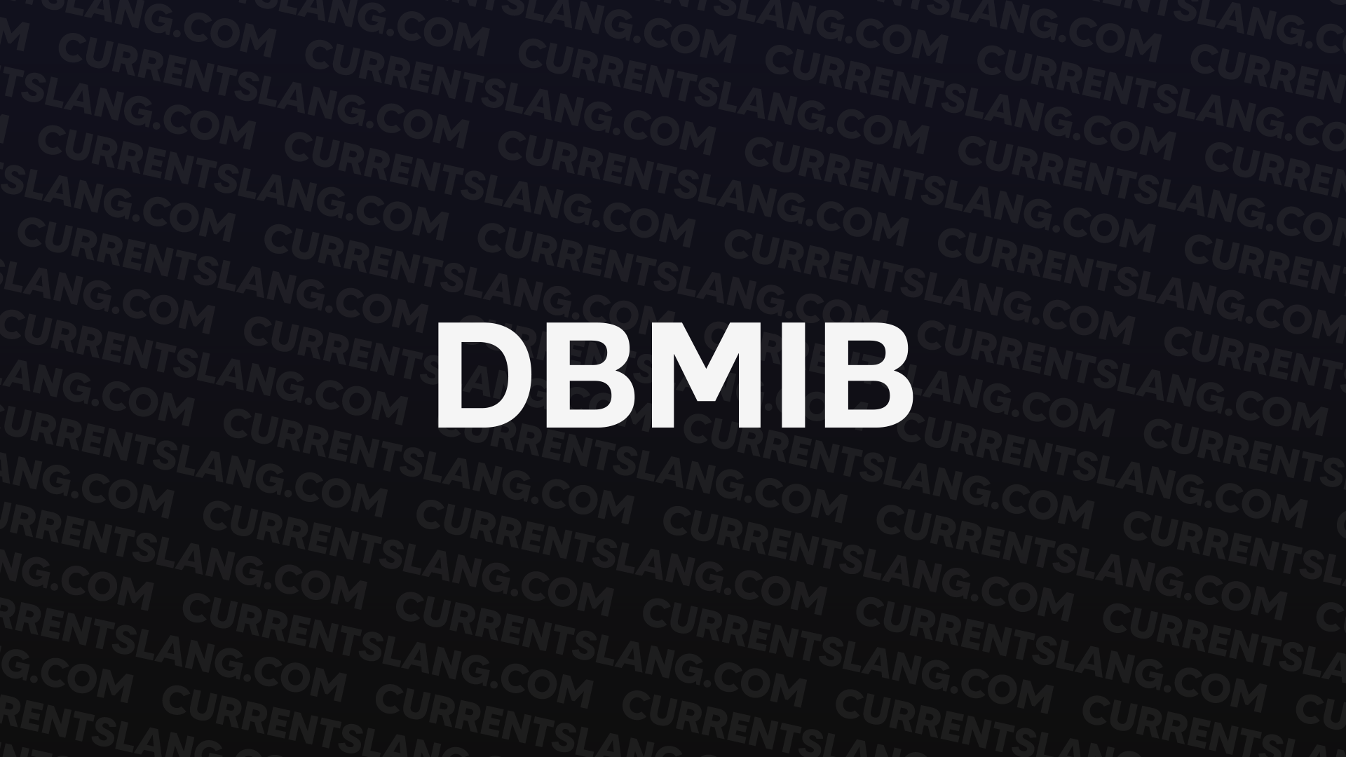 title image for DBMIB