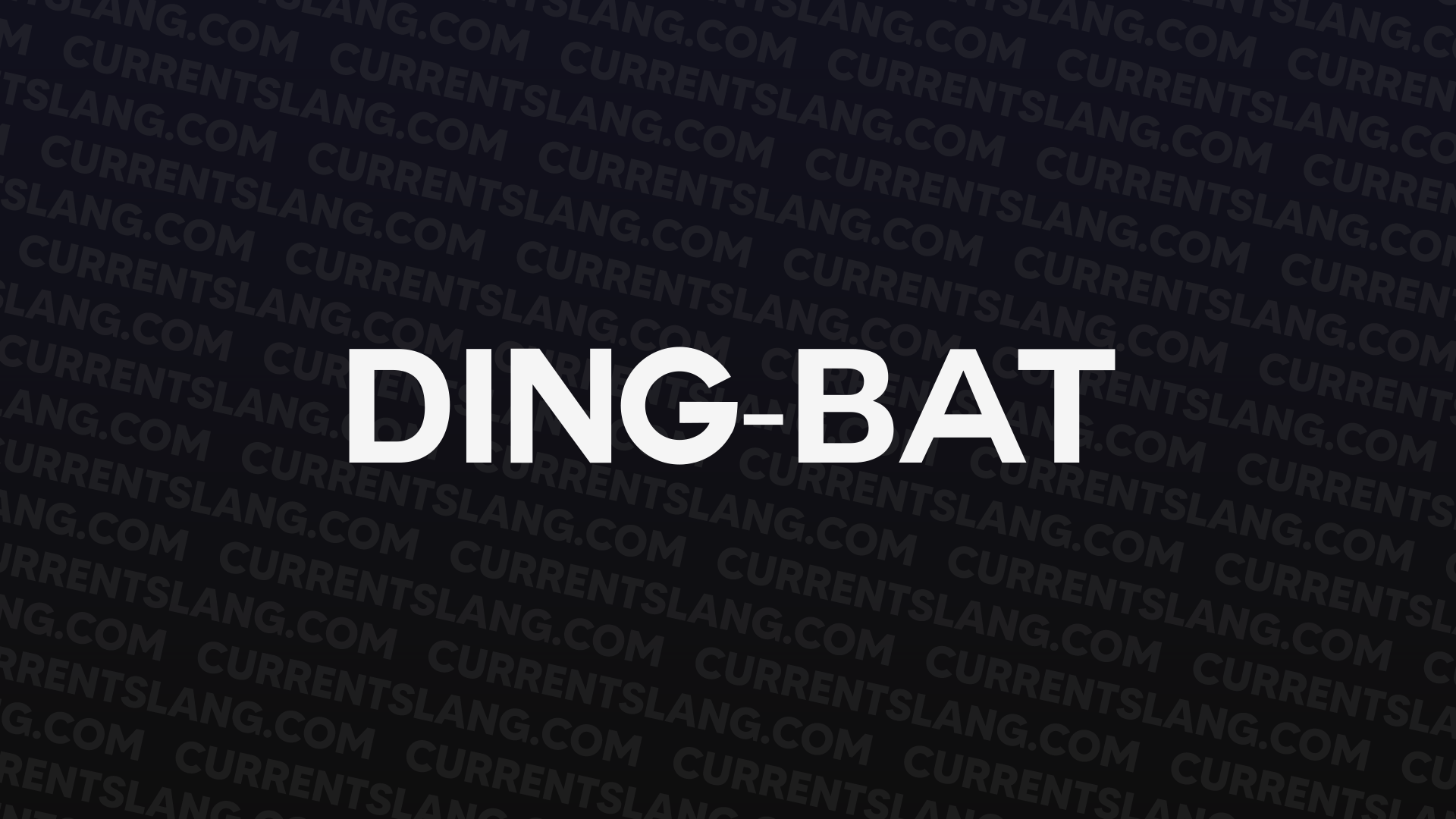 title image for ding-bat