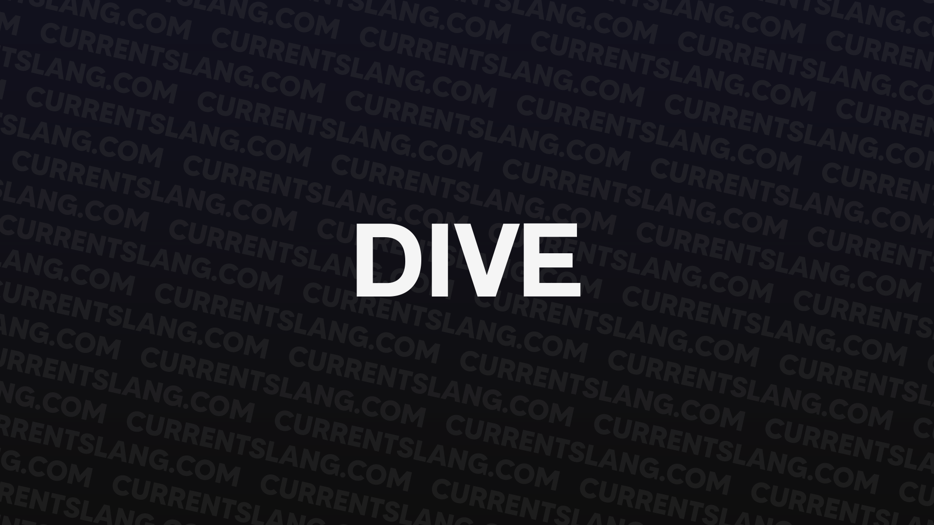 title image for dive