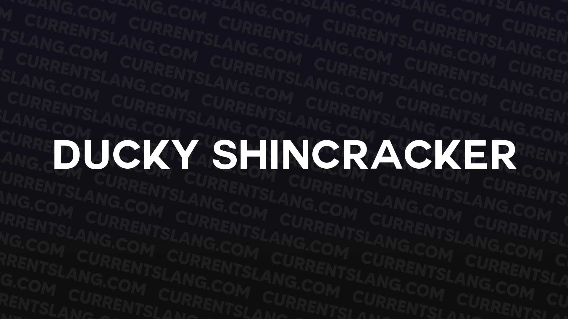 title image for ducky shincracker