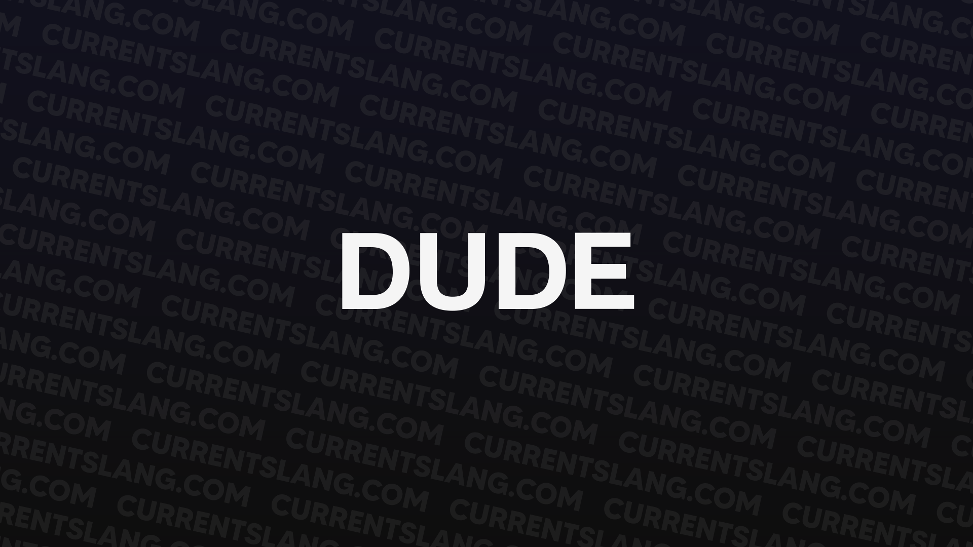 title image for Dude
