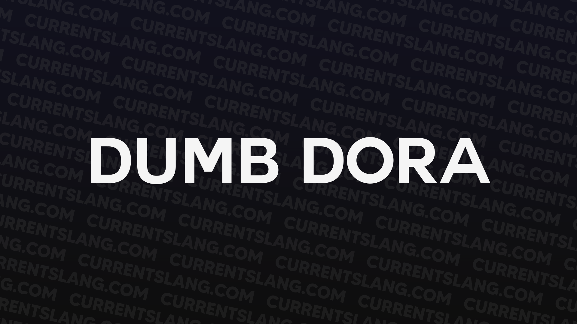 title image for dumb Dora