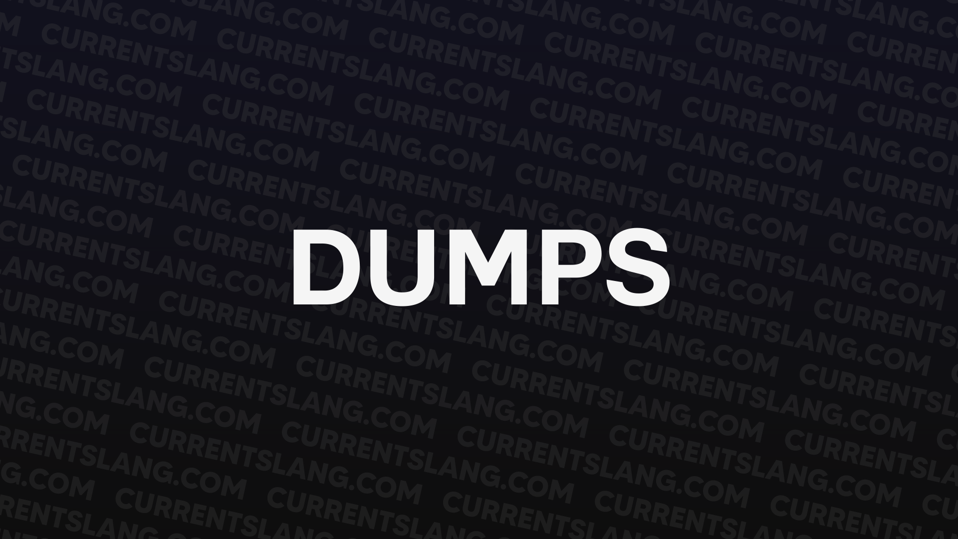 title image for dumps