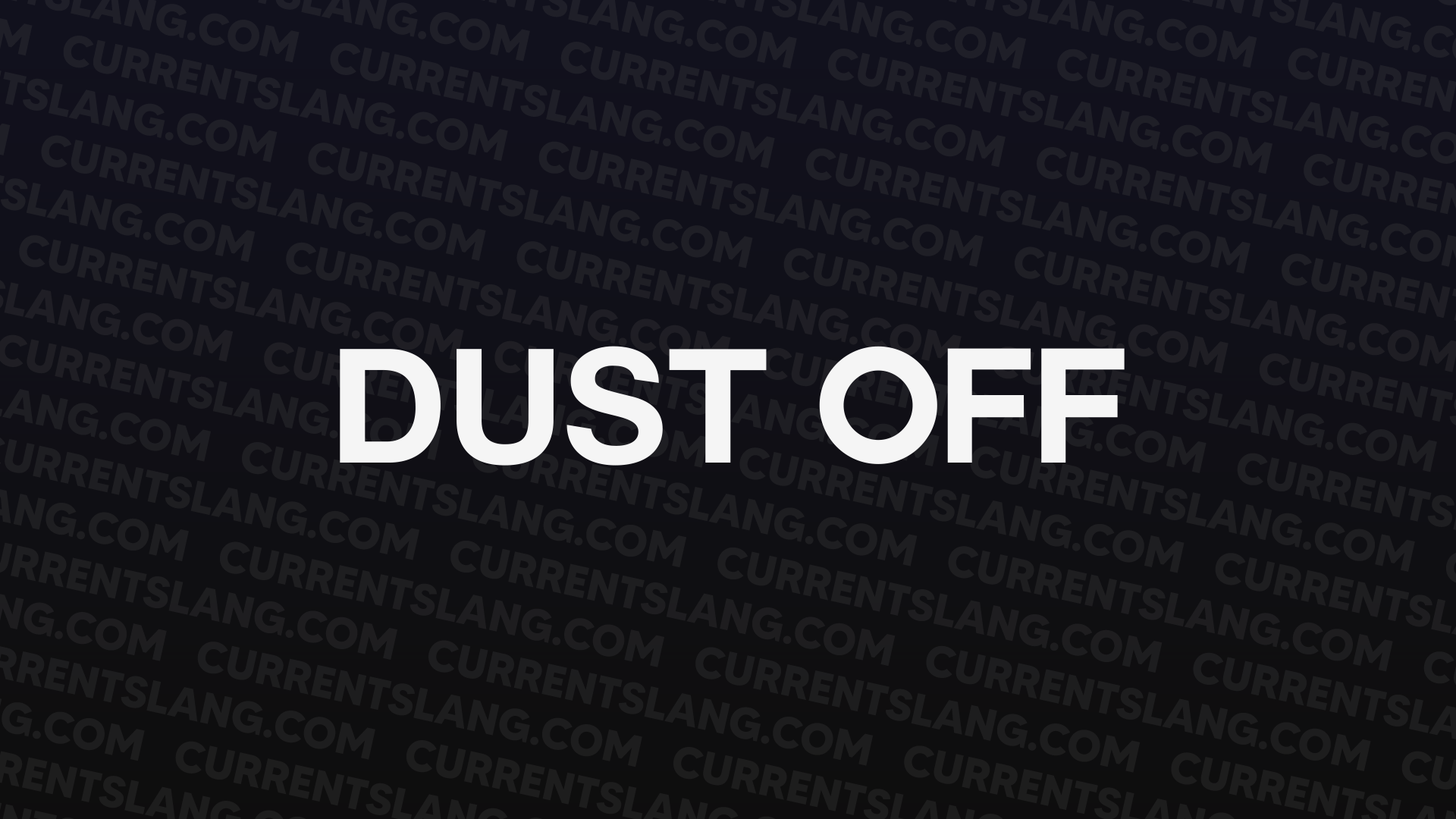 title image for dust off