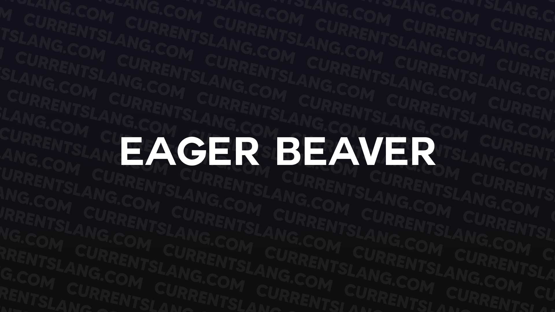 title image for eager beaver