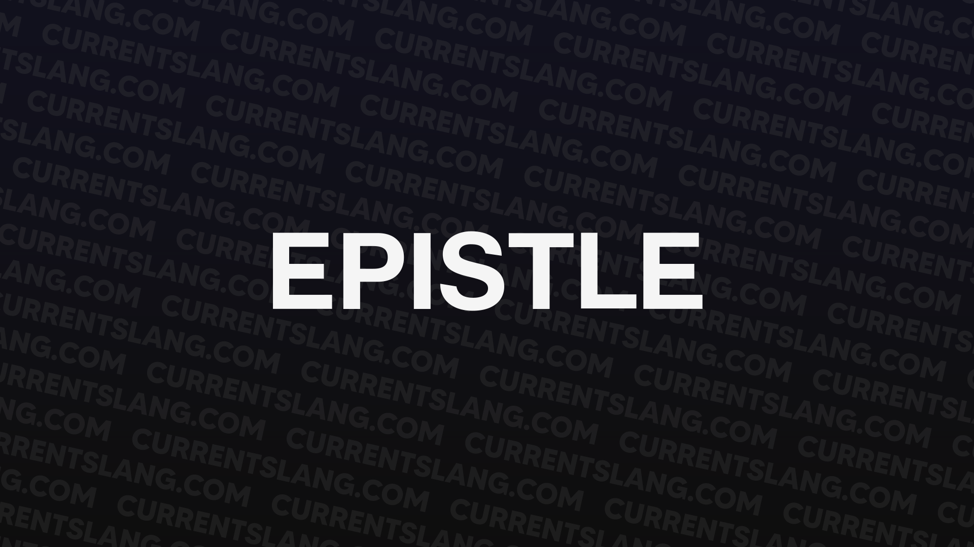 title image for Epistle