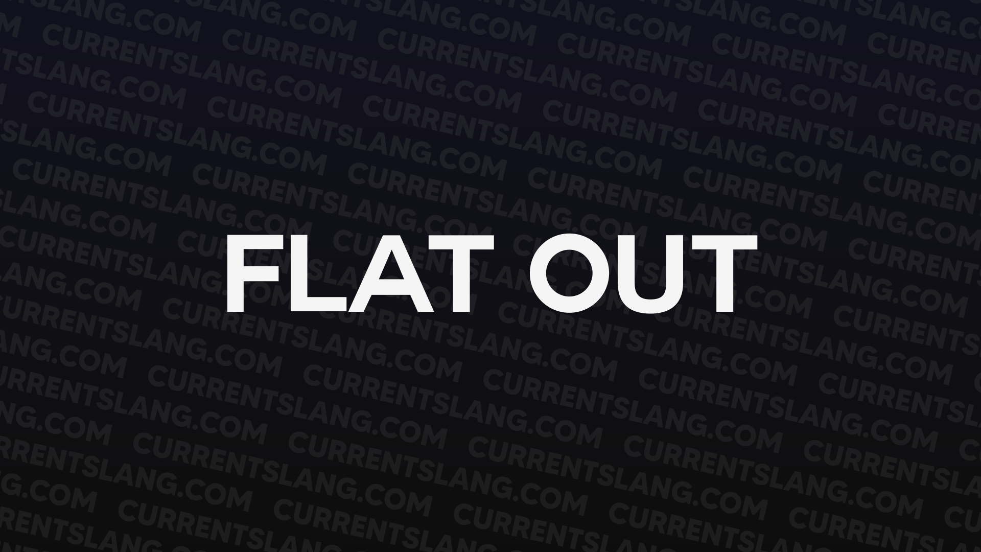 title image for Flat out