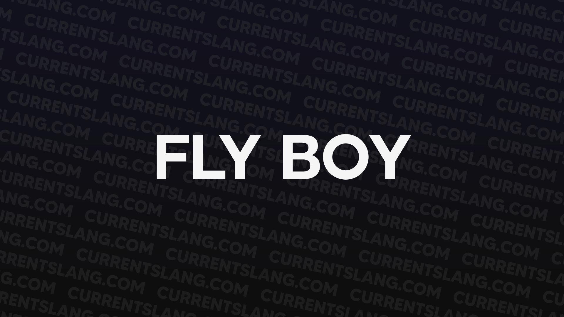 title image for fly boy