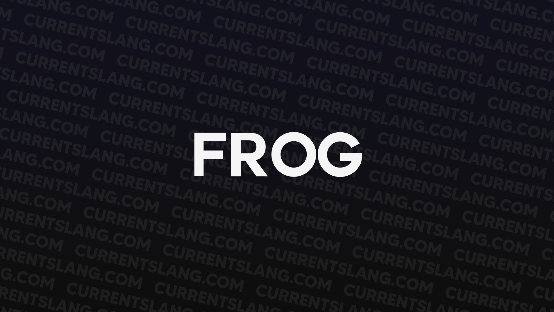 title image for frog