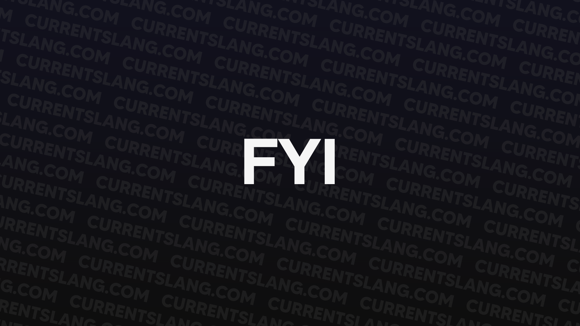 title image for FYI