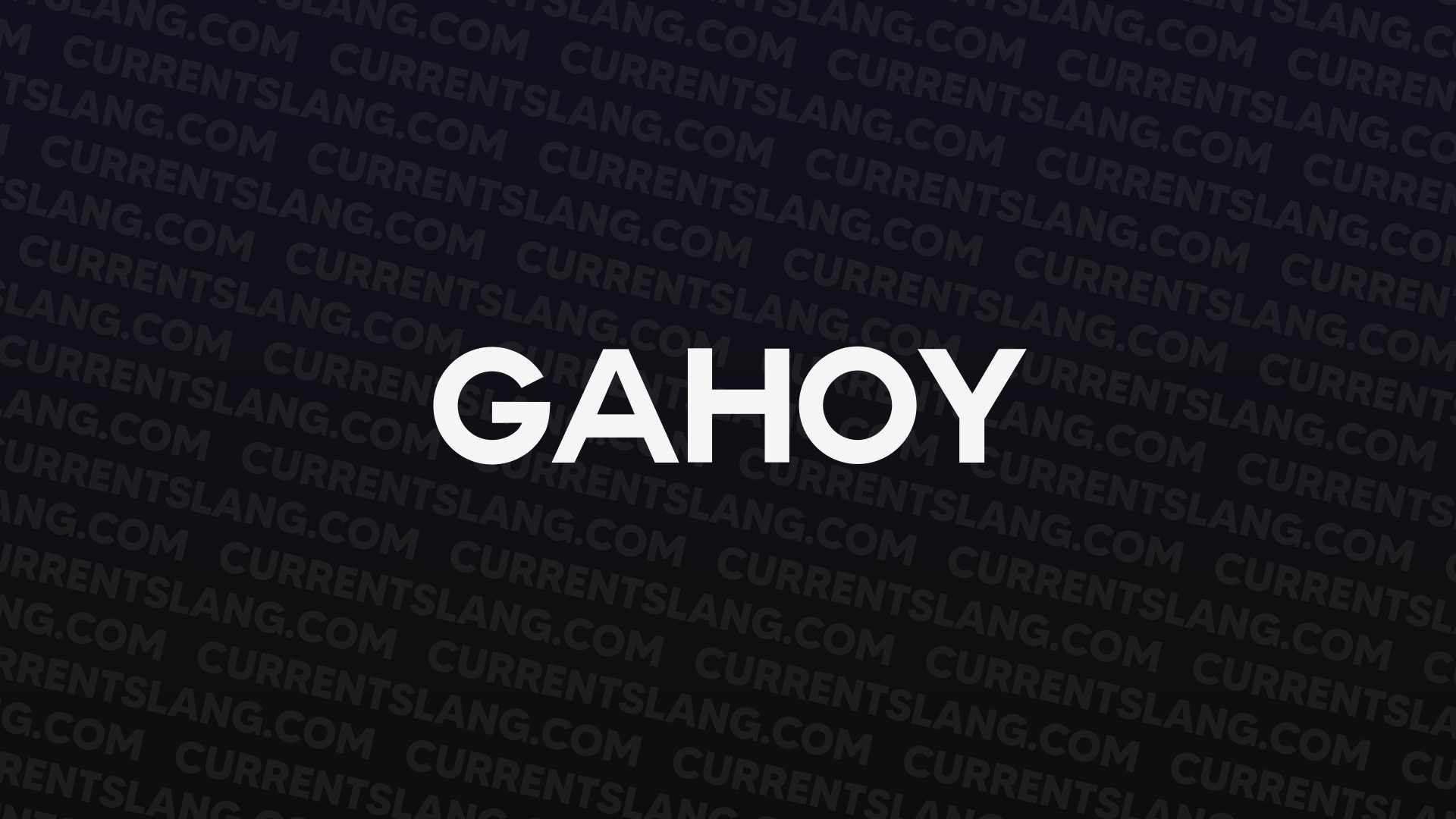 title image for GAHOY
