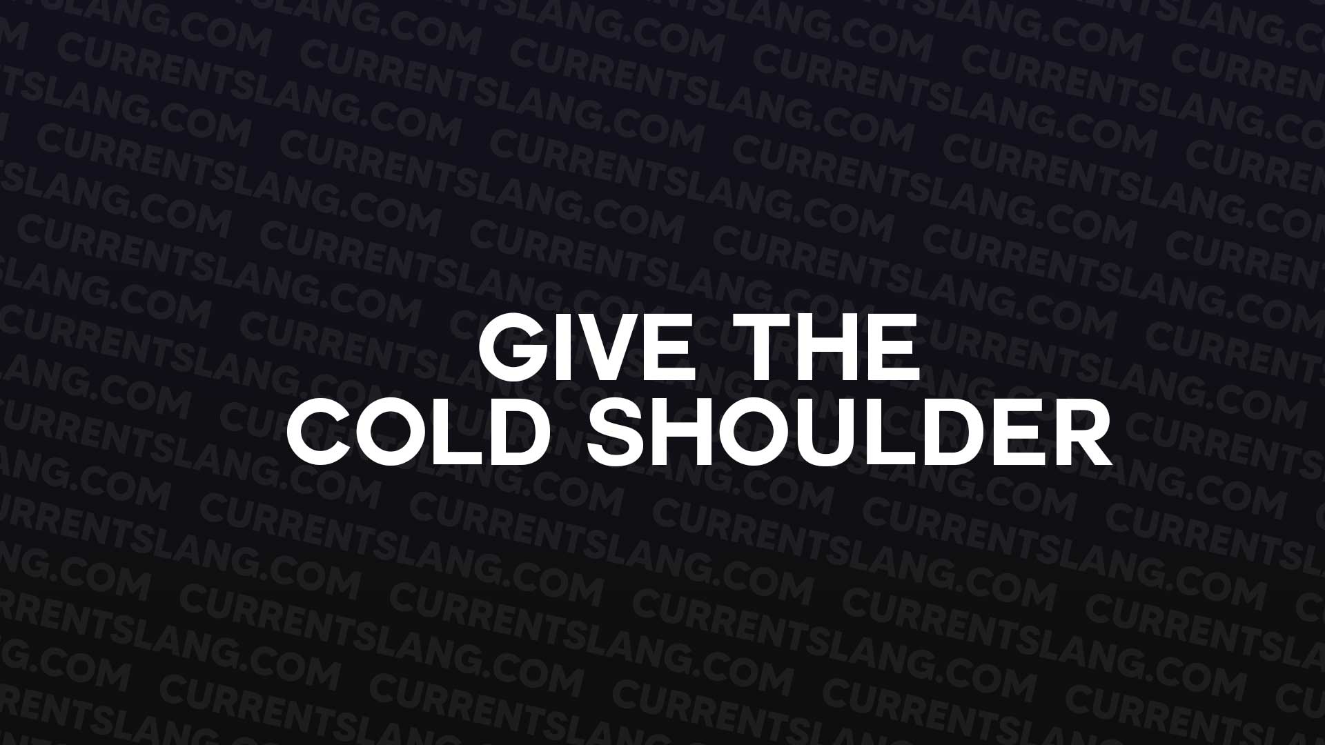 title image for Give the cold shoulder