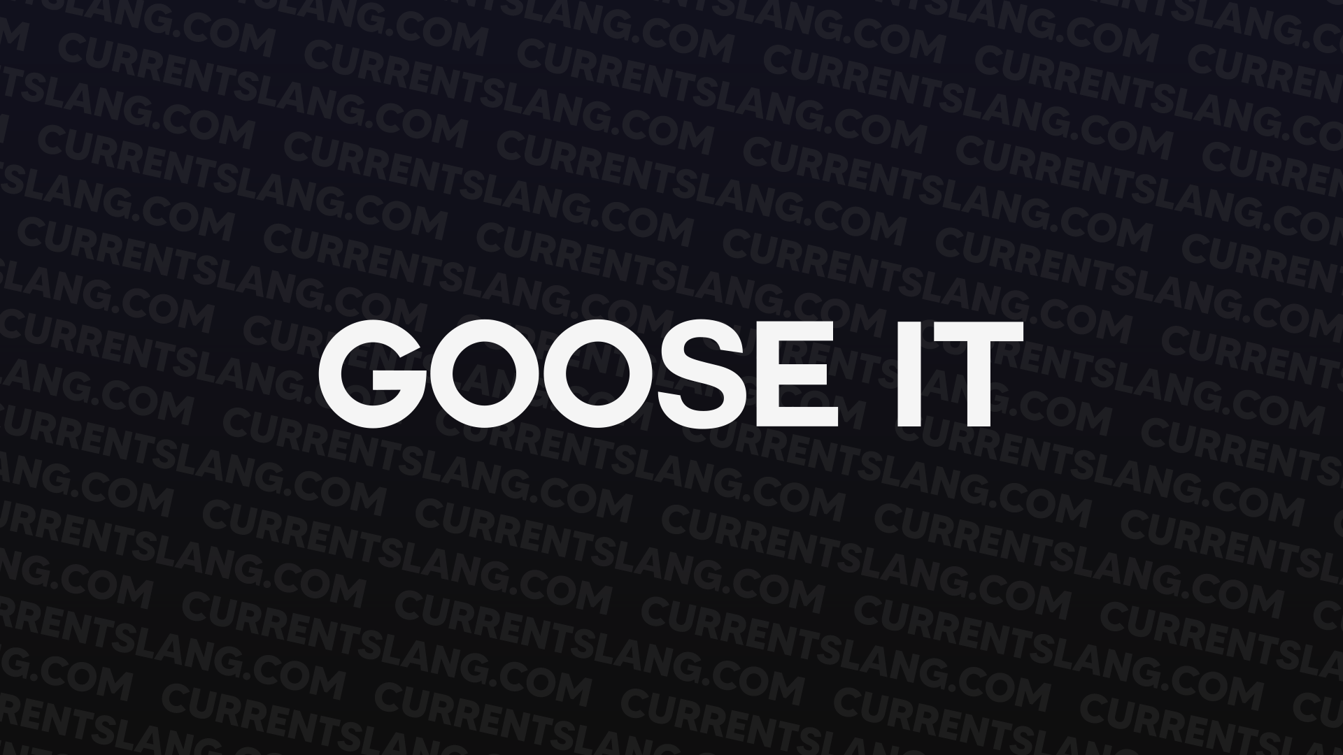title image for Goose it