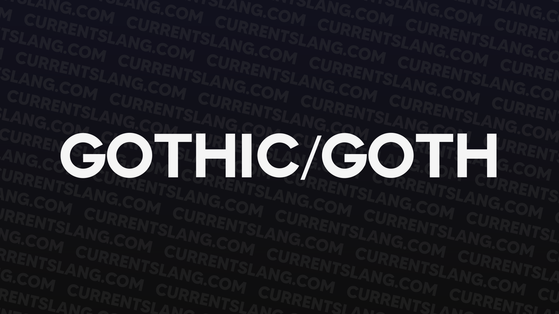 title image for Goth