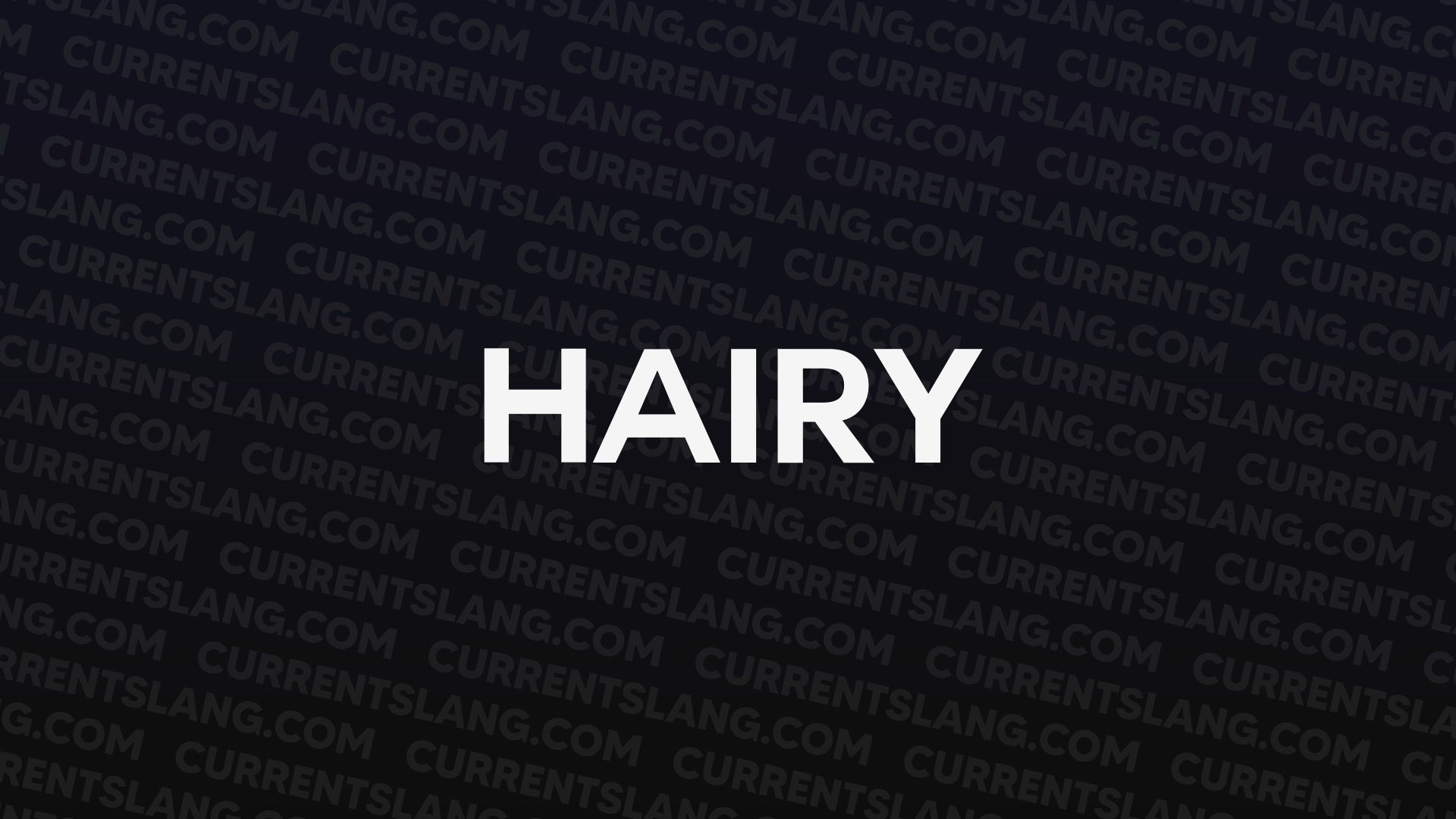 title image for hairy