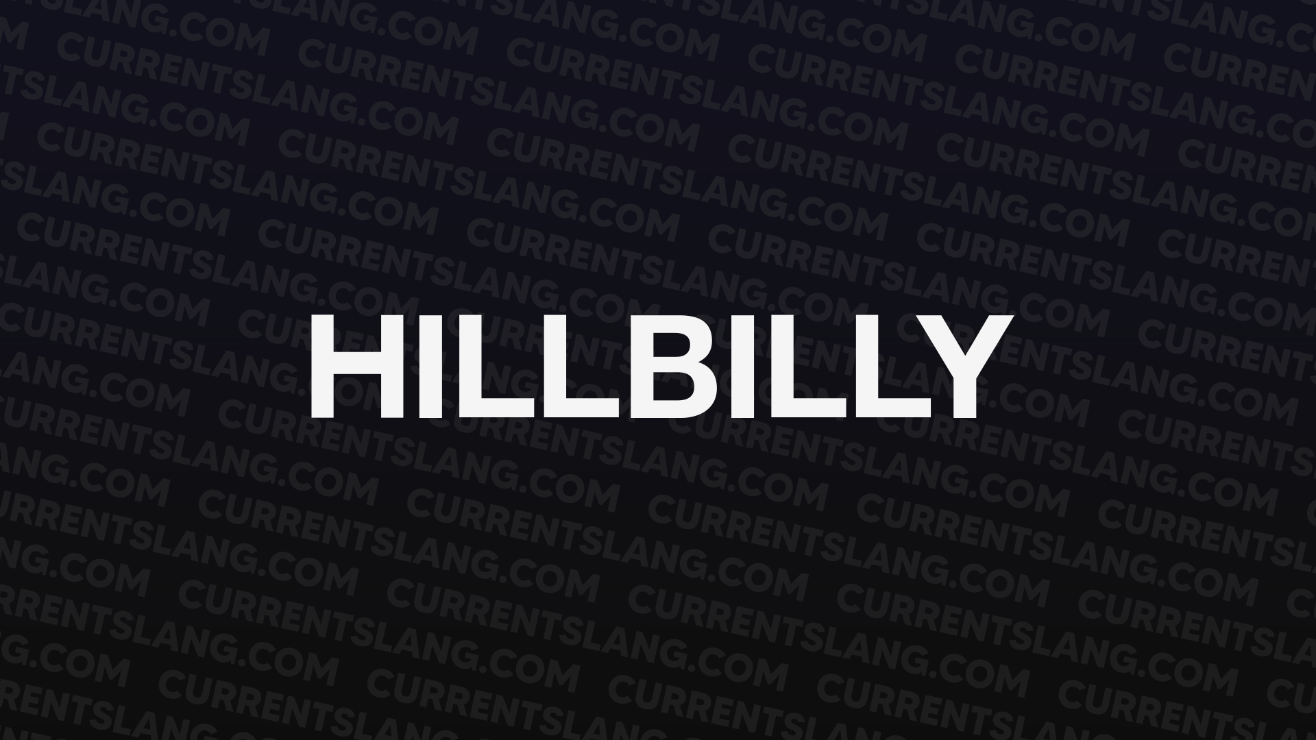 title image for hillbilly