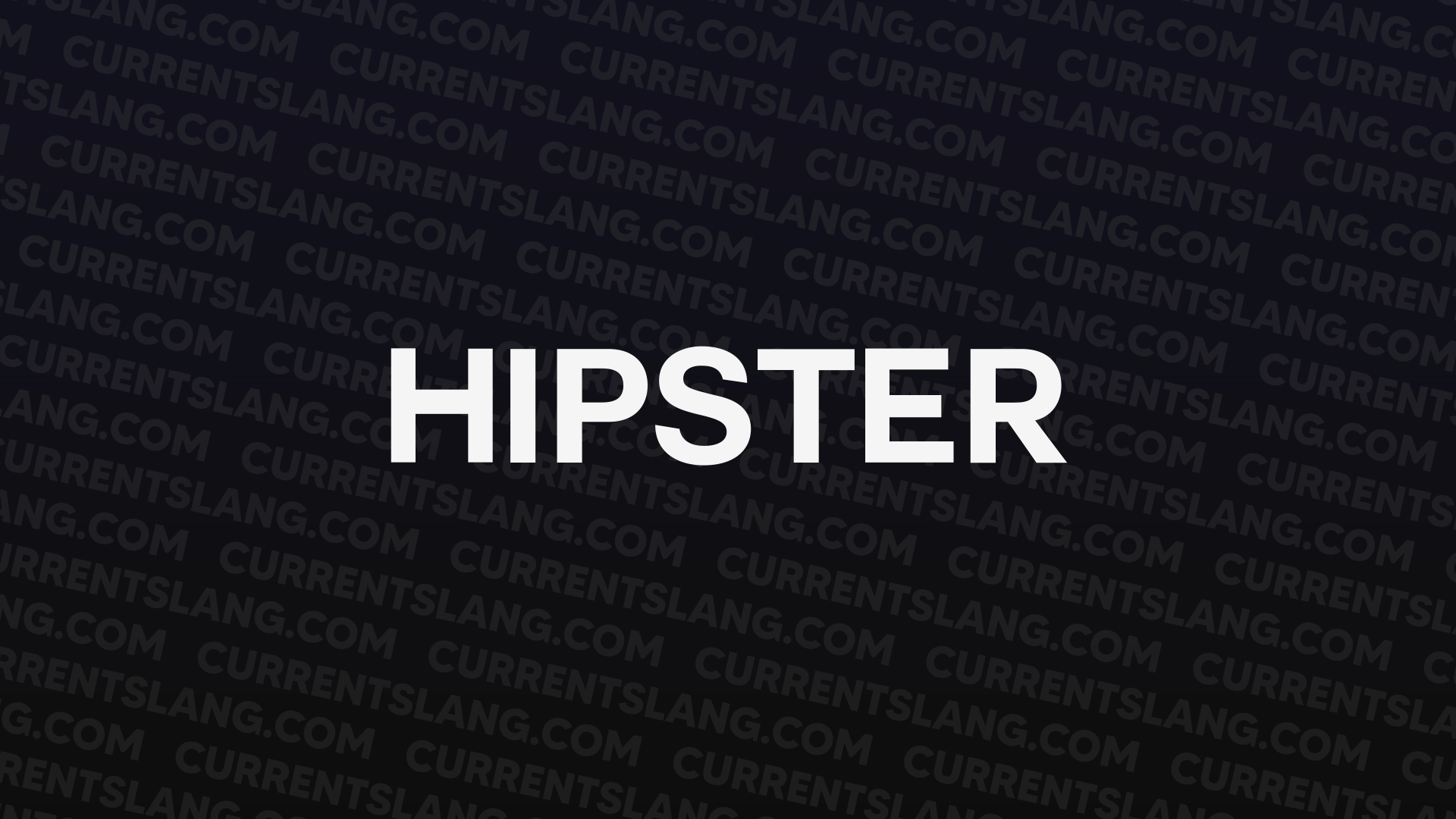 title image for hipster