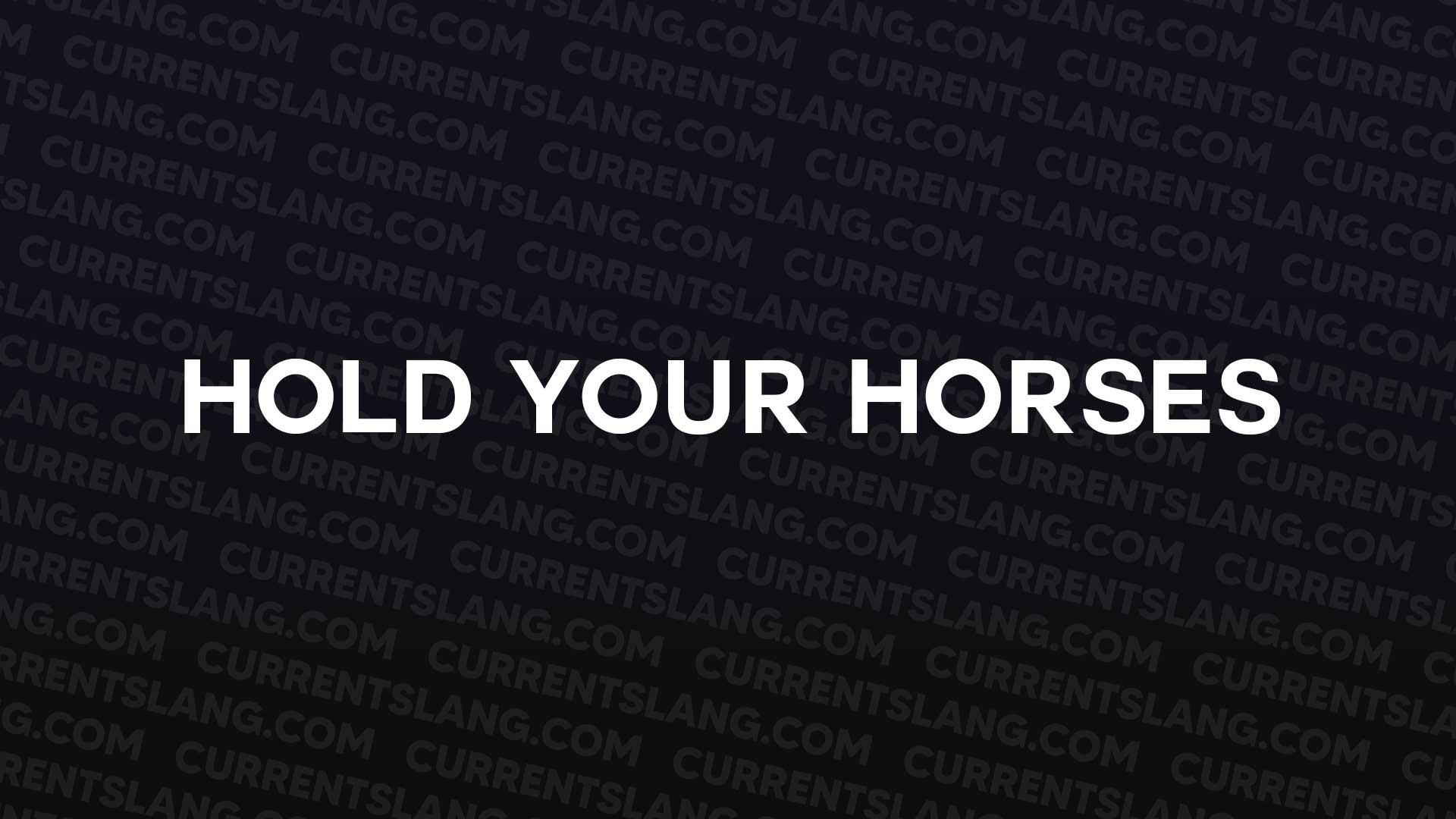 title image for Hold your horses