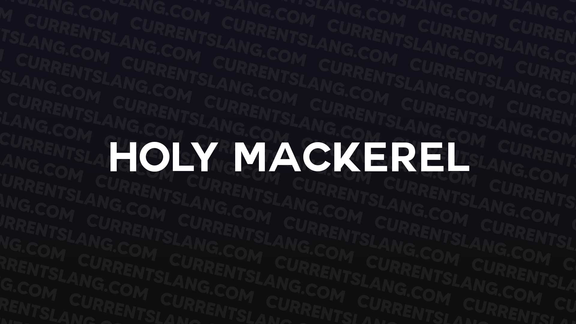 title image for holy mackerel