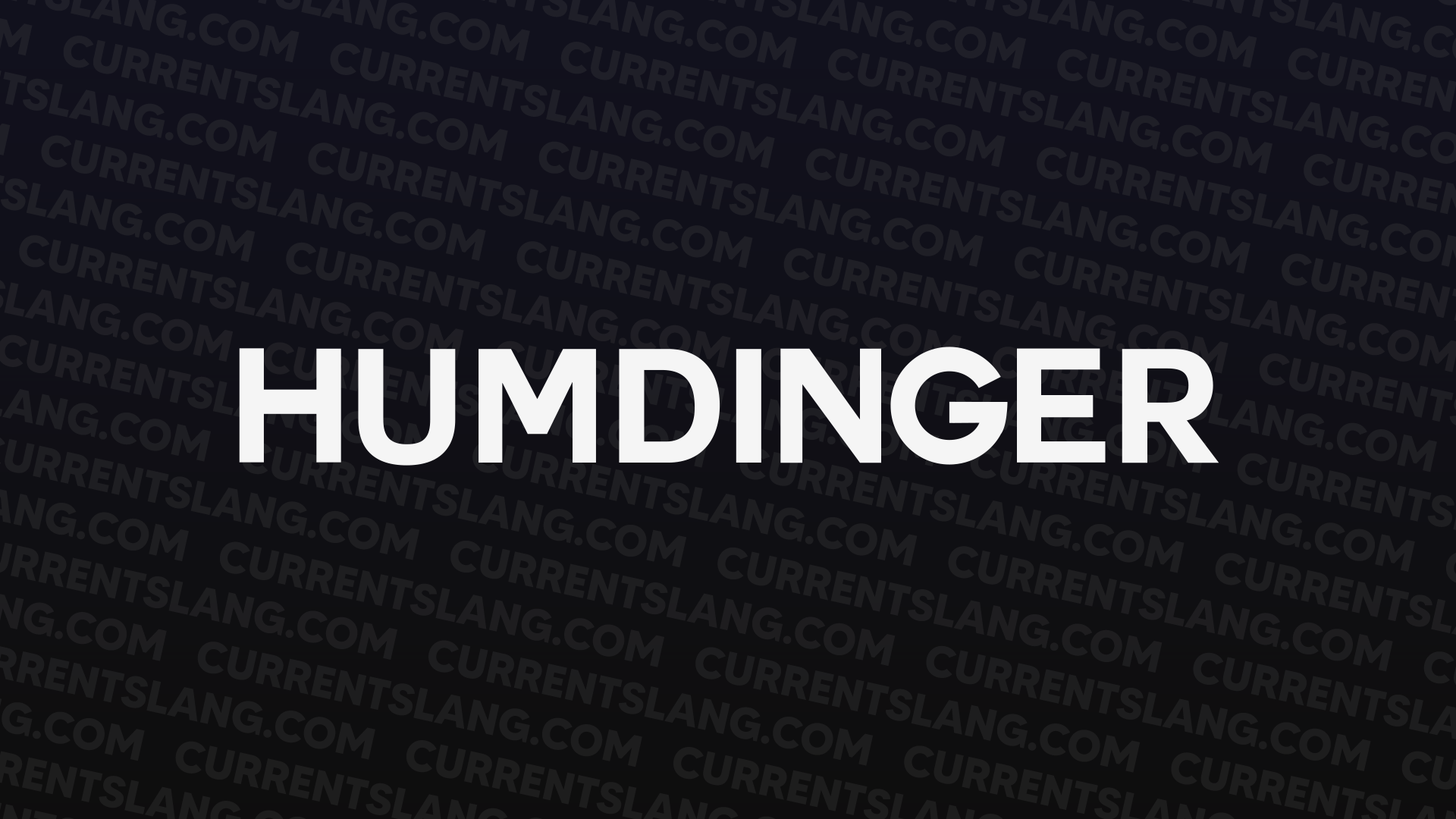 title image for humdinger