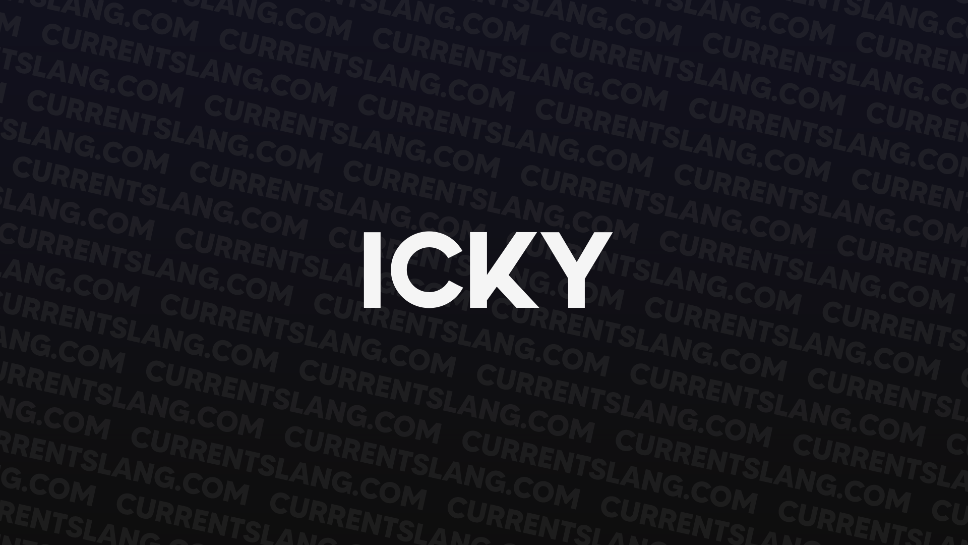 title image for Icky