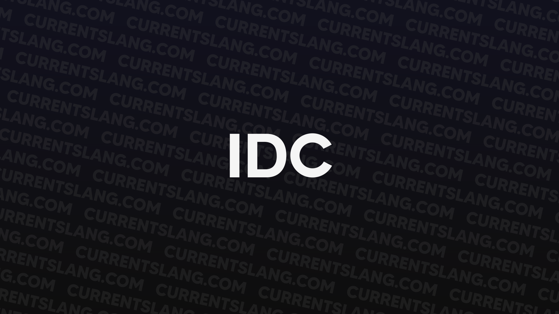 title image for IDC