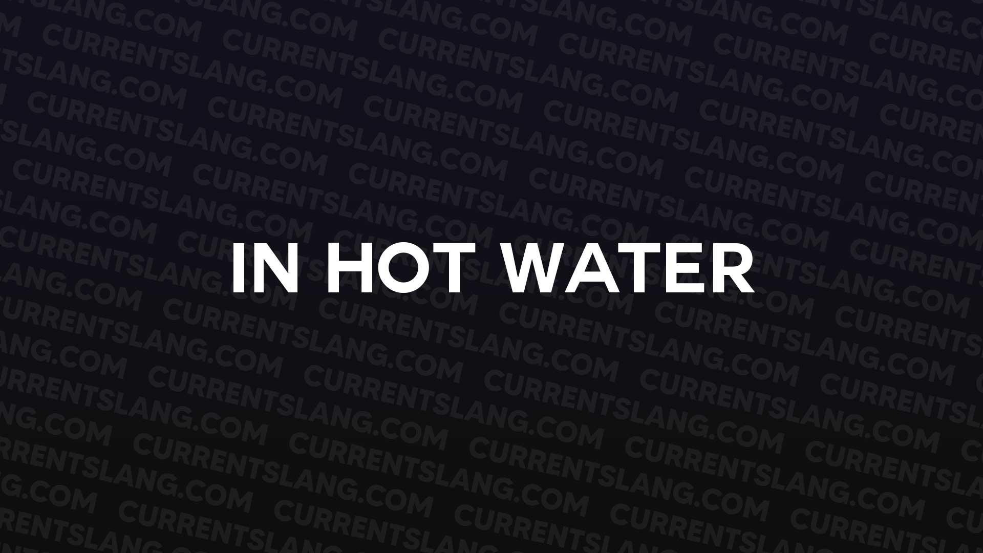 title image for in hot water