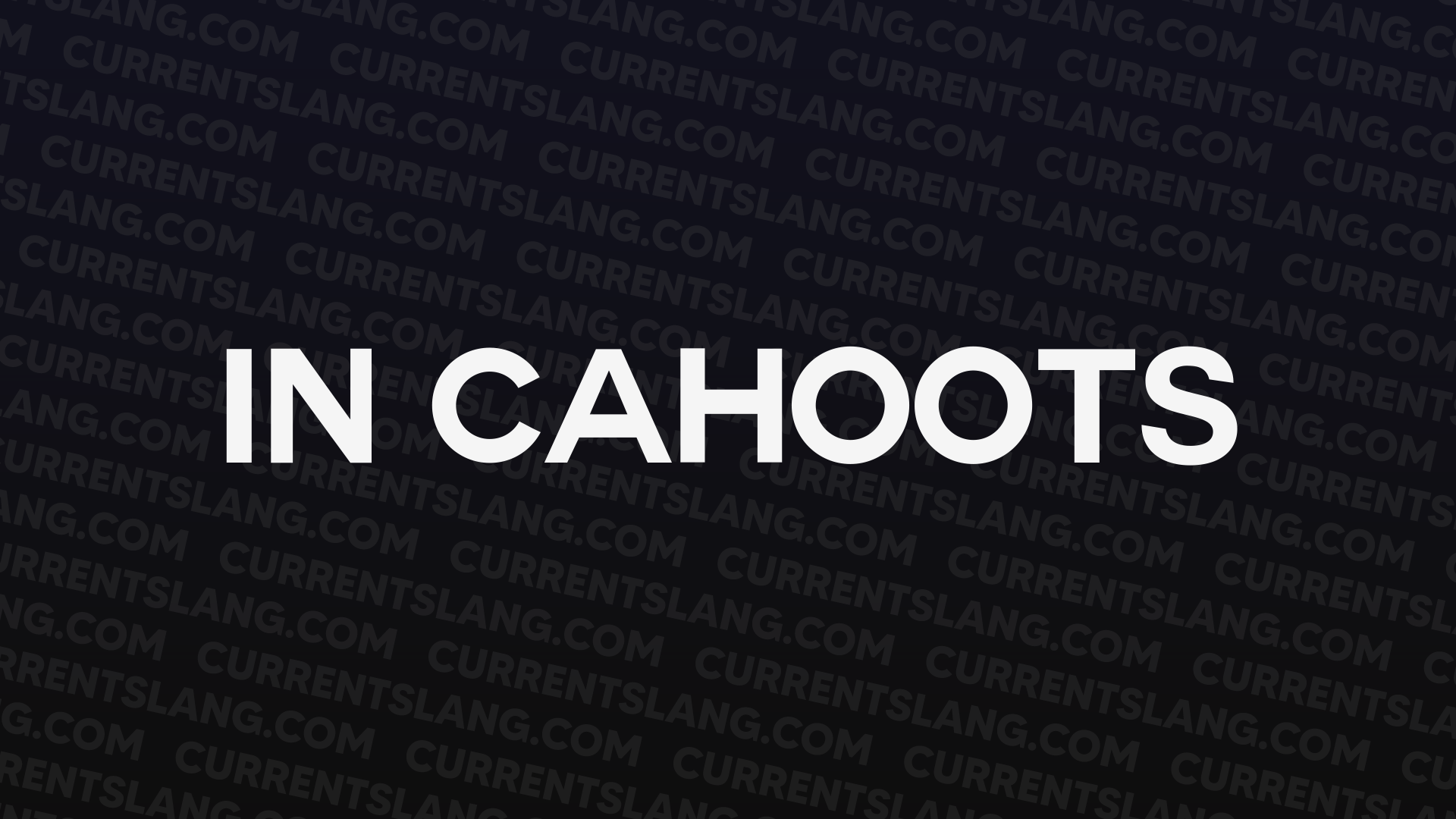 title image for in cahoots