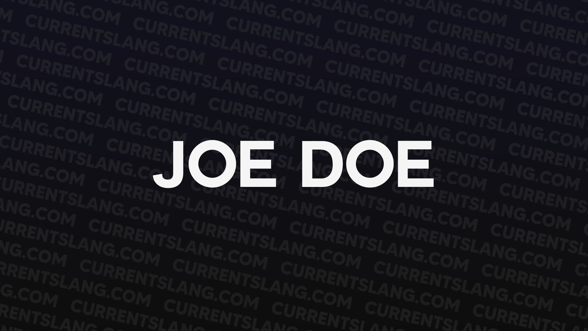 title image for Joe Doe