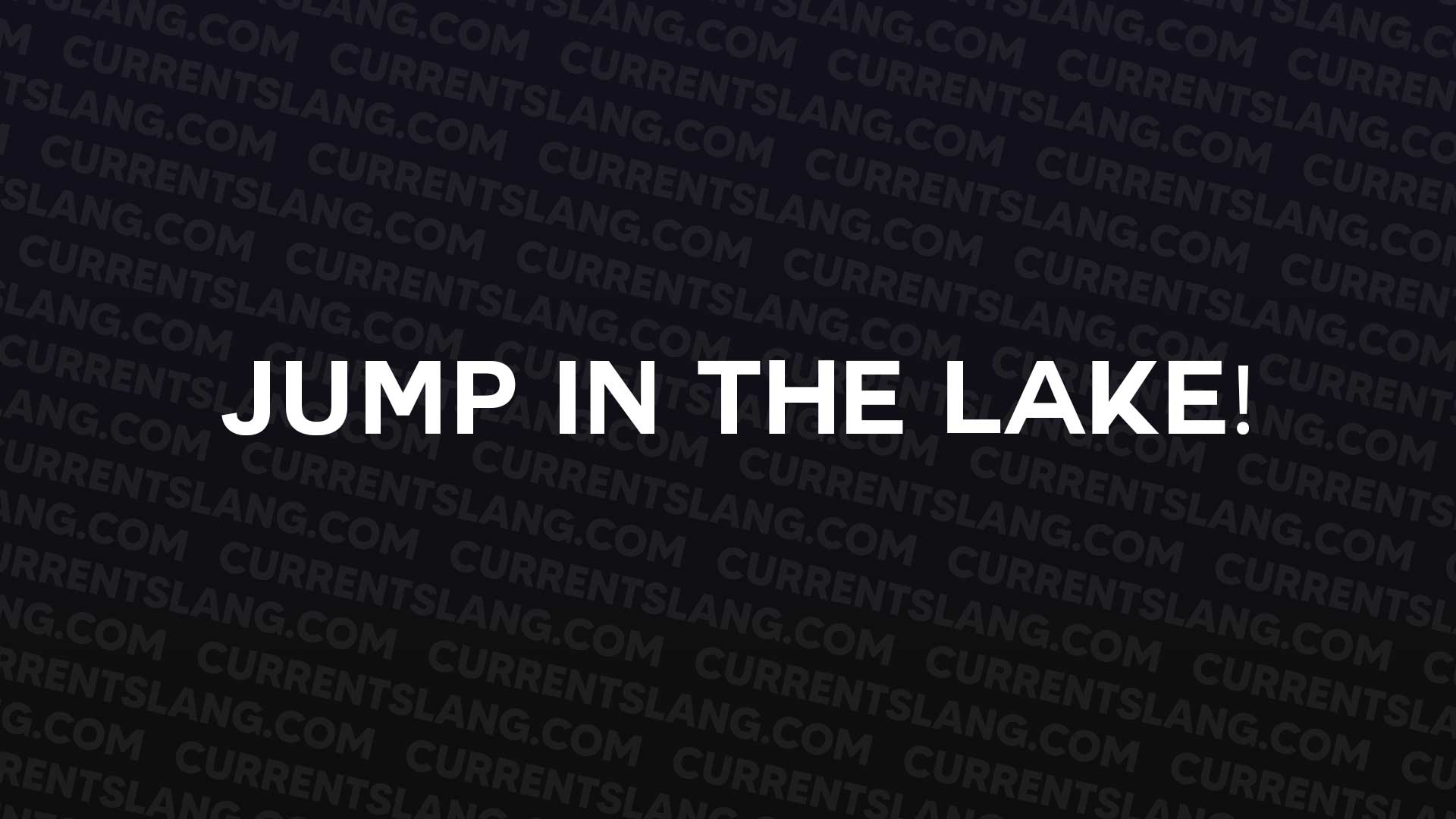 title image for Jump in the lake!