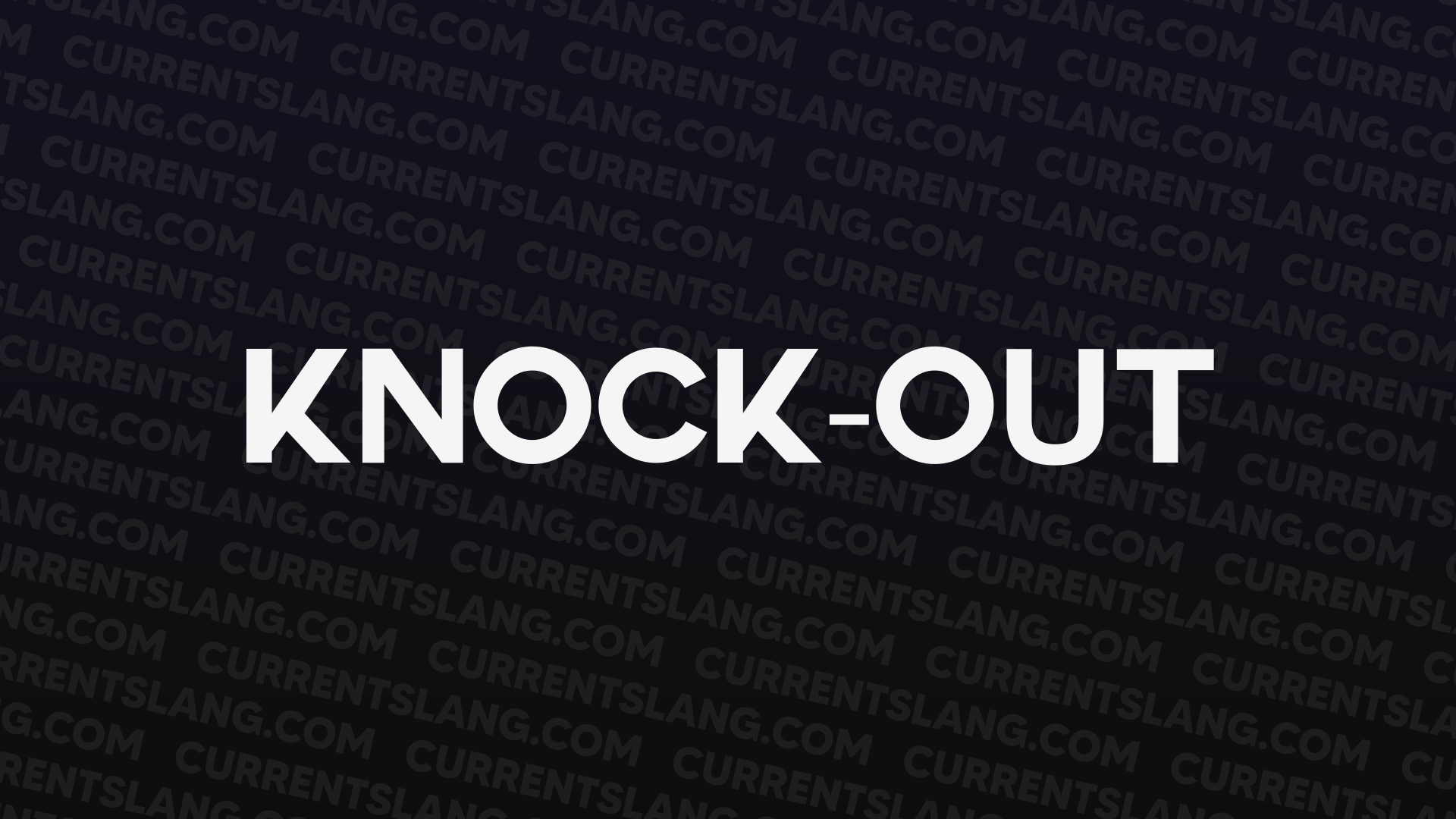 title image for Knock-out