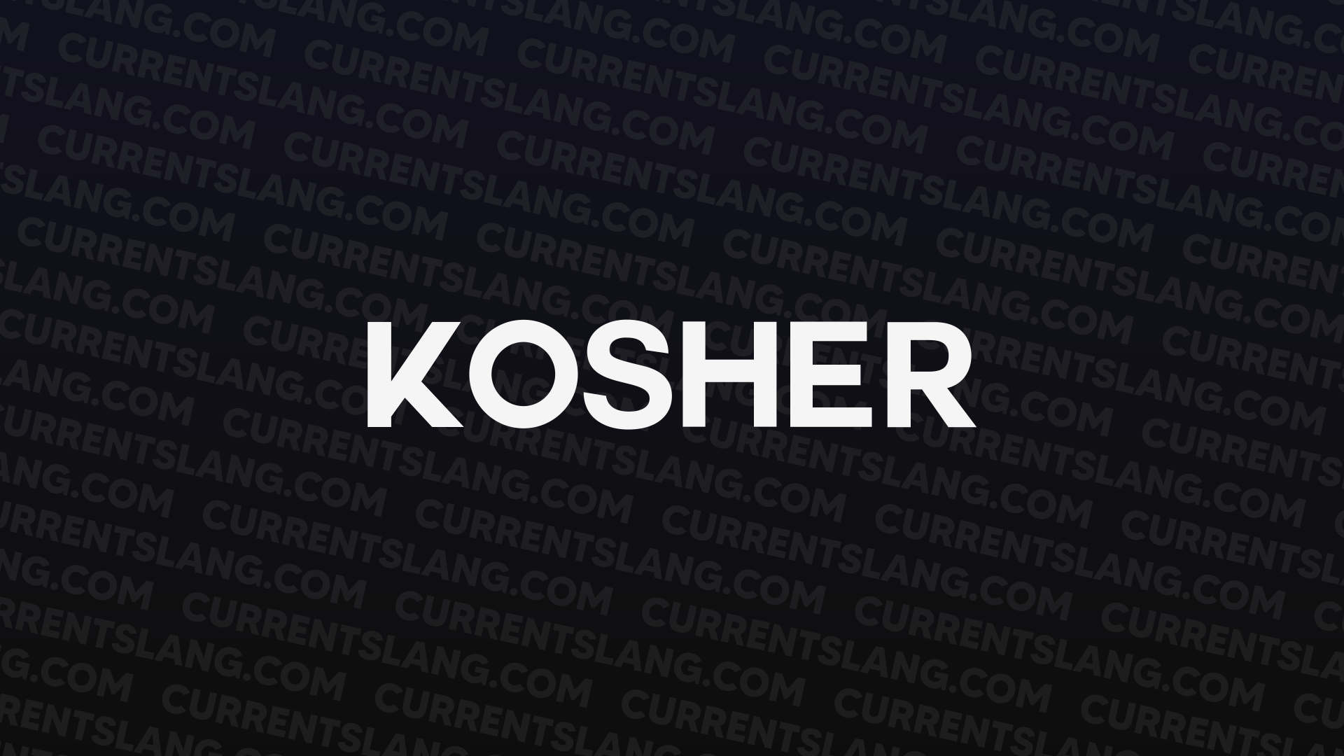 title image for kosher