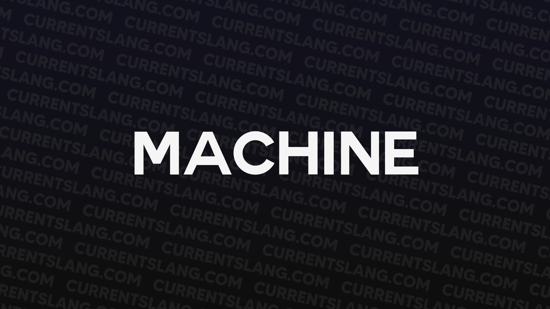 title image for Machine
