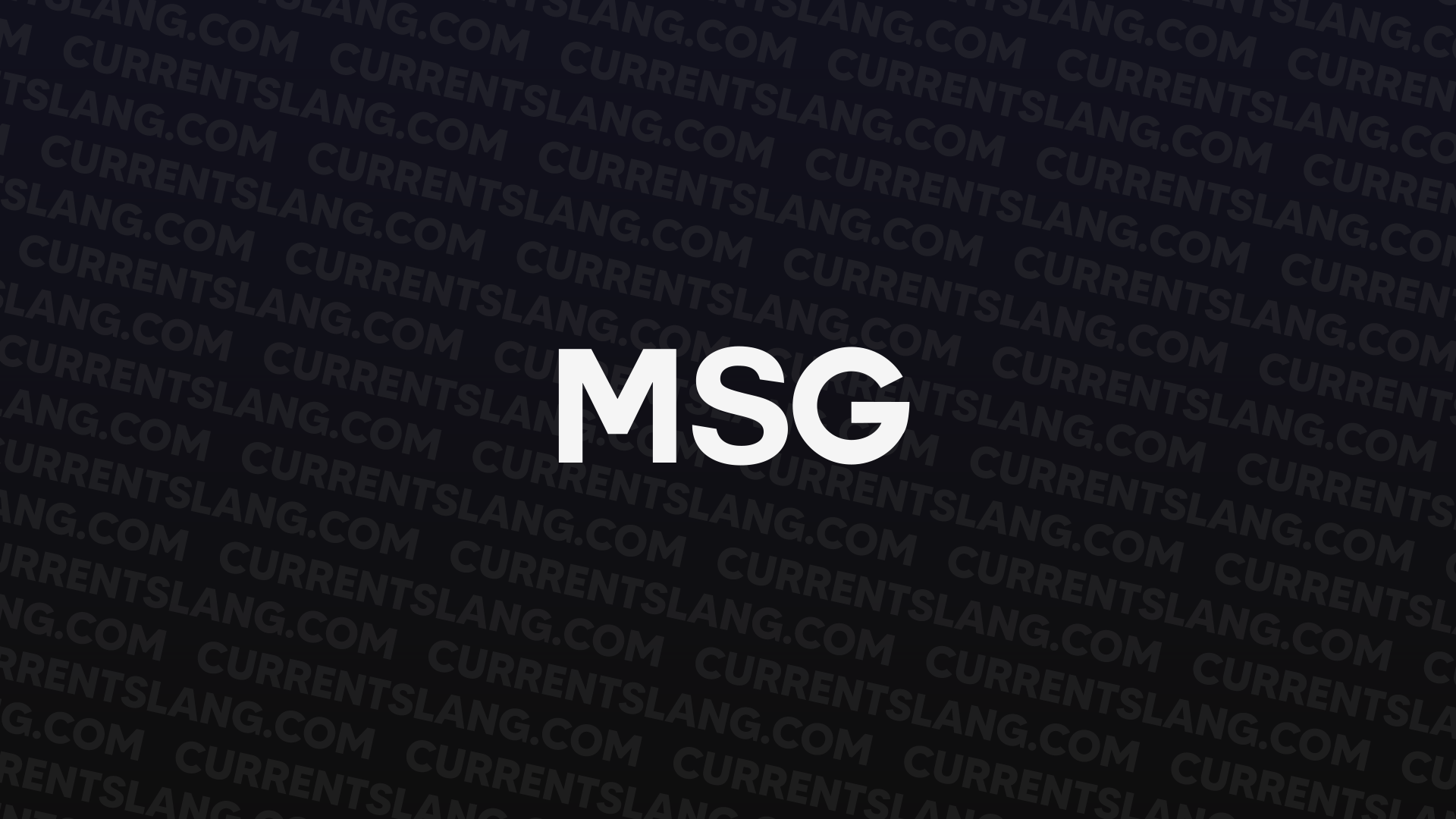 title image for MSG