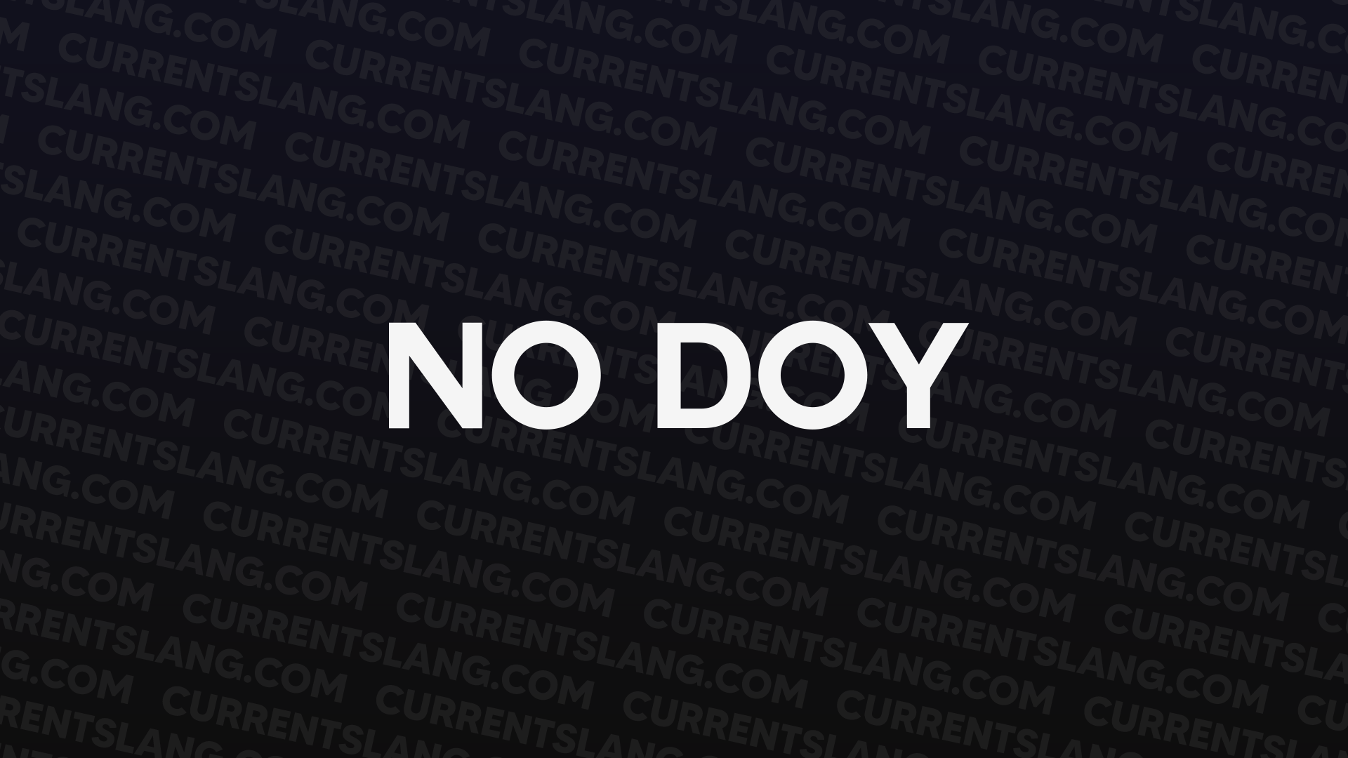title image for No doy